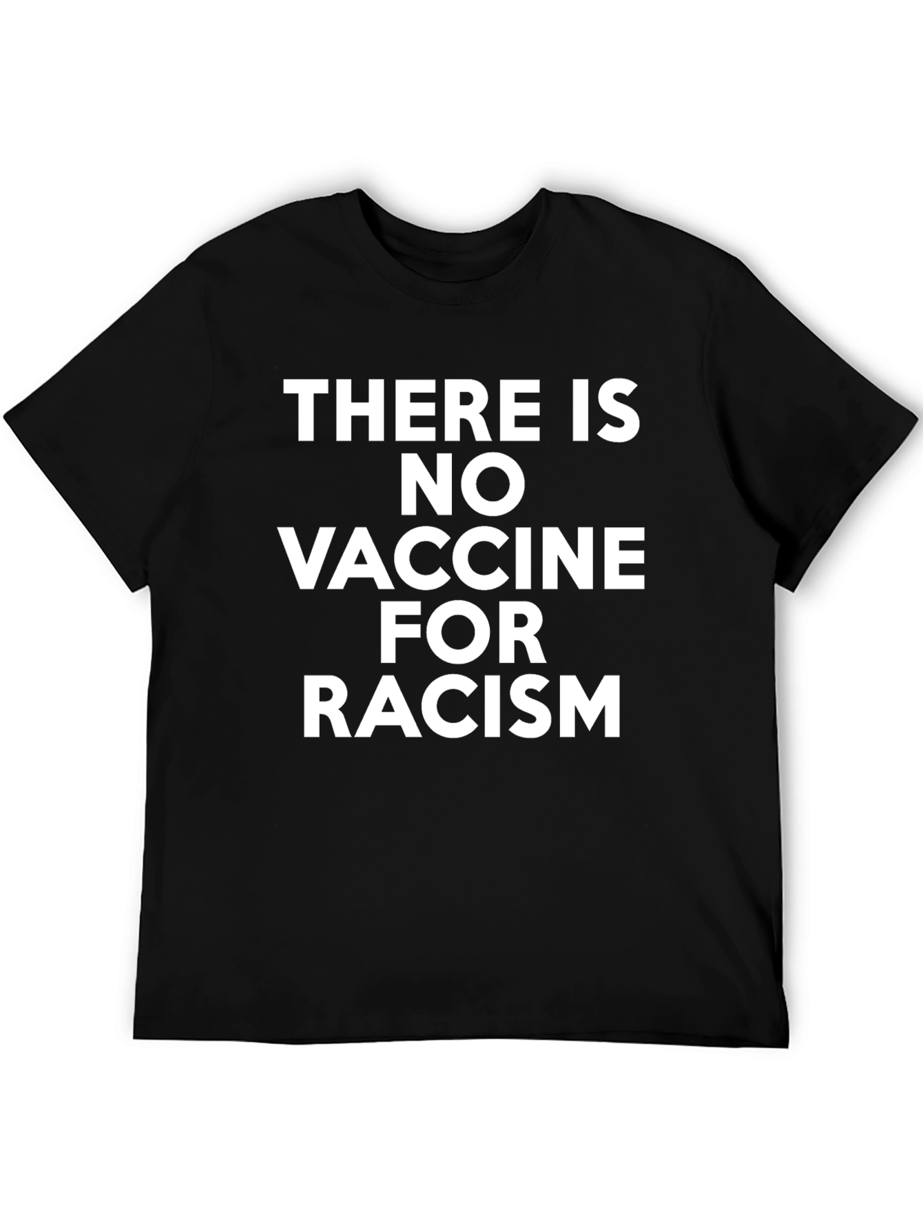 Black No Vaccine for Racism Graphic T-Shirt view 5