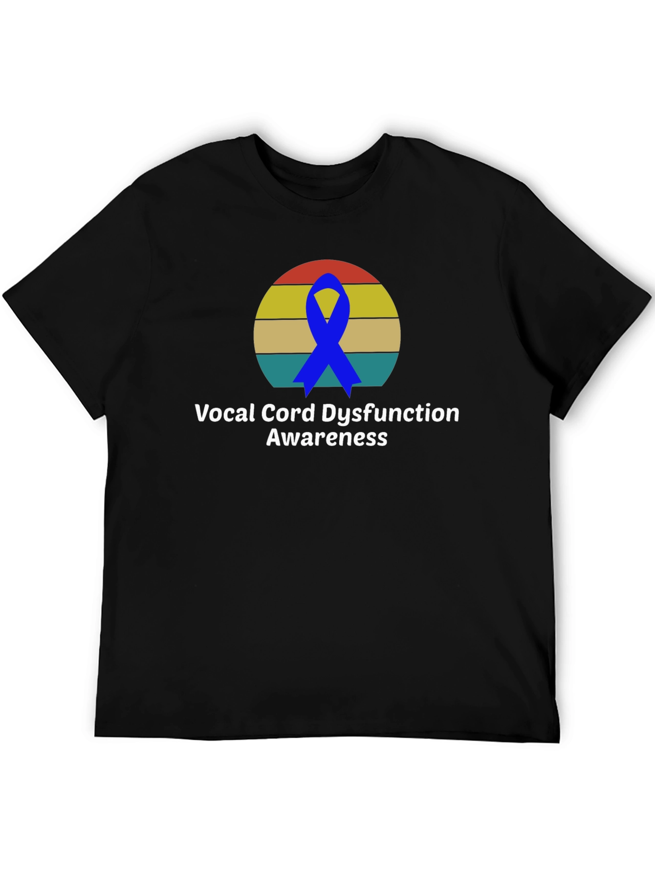 Black Vocal Cord Dysfunction Awareness T-Shirt view 5