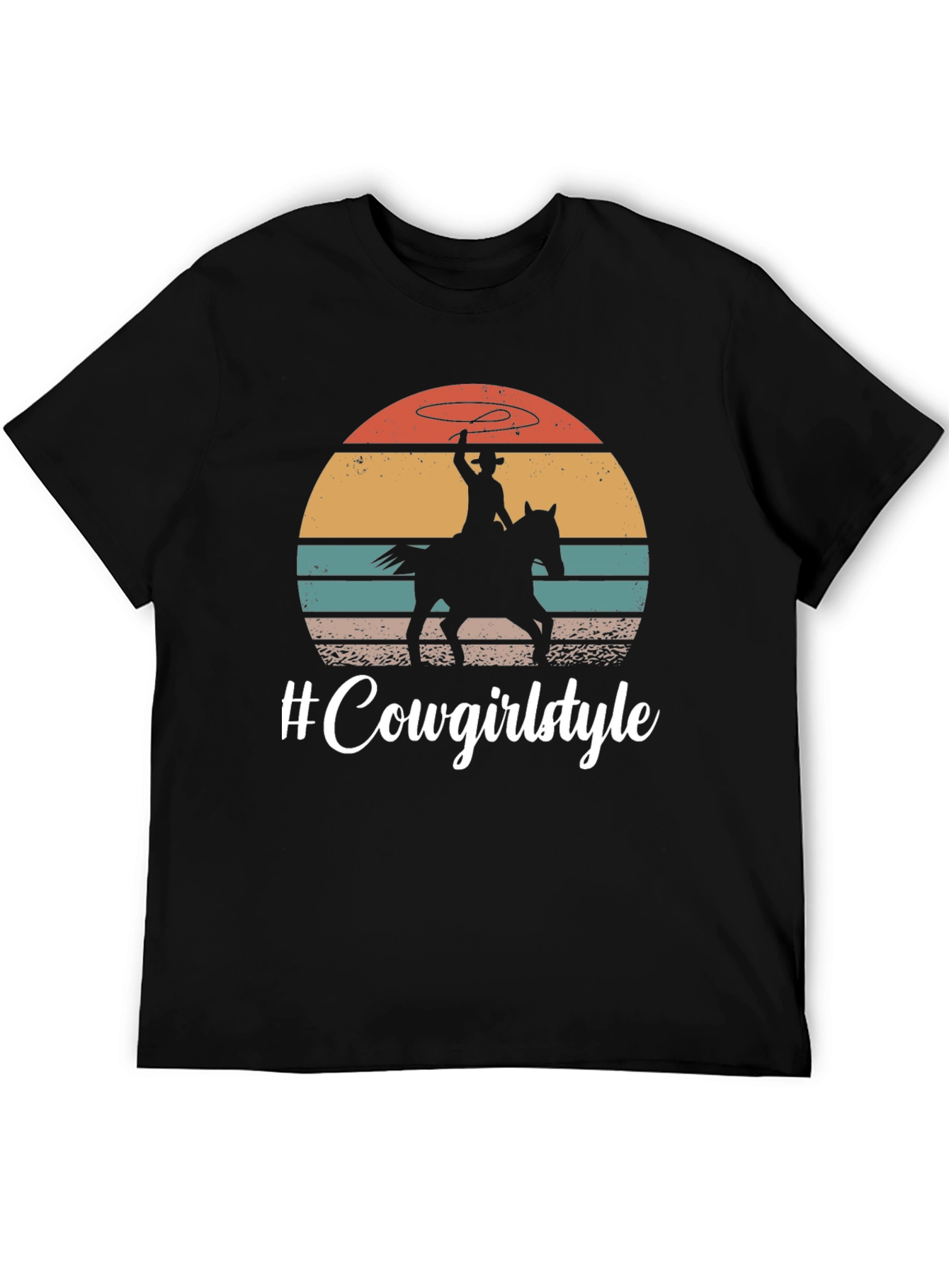 Black Cowgirl Style Graphic T-Shirt view 5