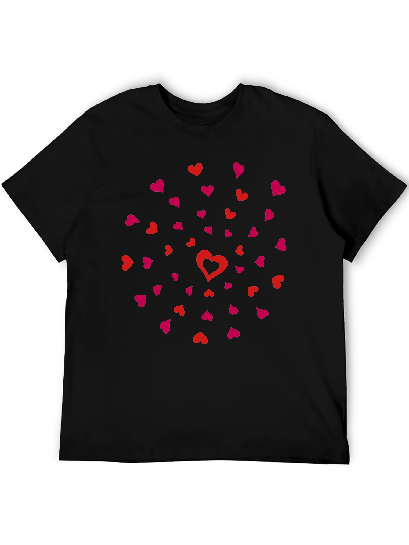 Black Heart Burst Black T-Shirt view 5