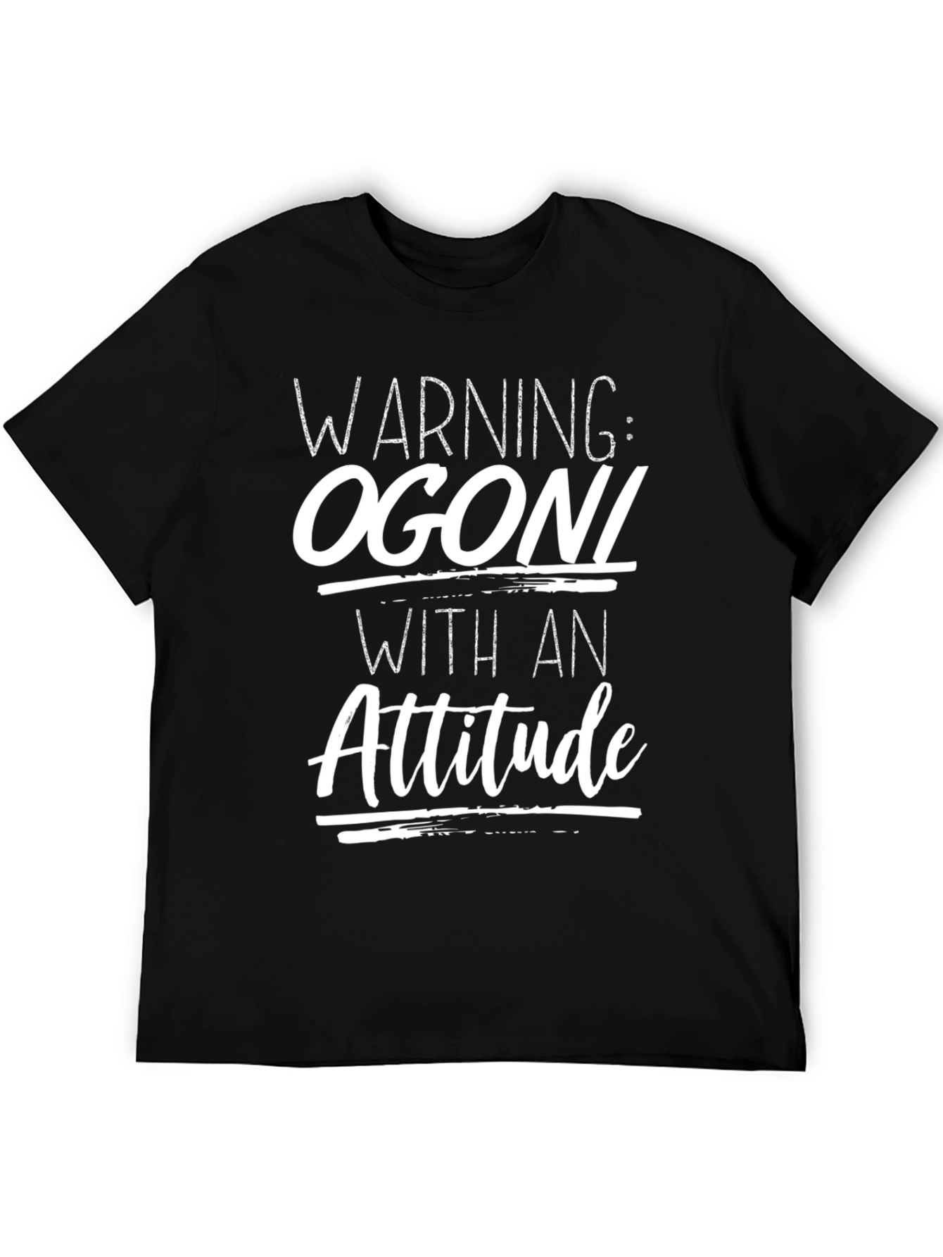 Black Warning: Ogoni With An Attitude Black T-Shirt view 5