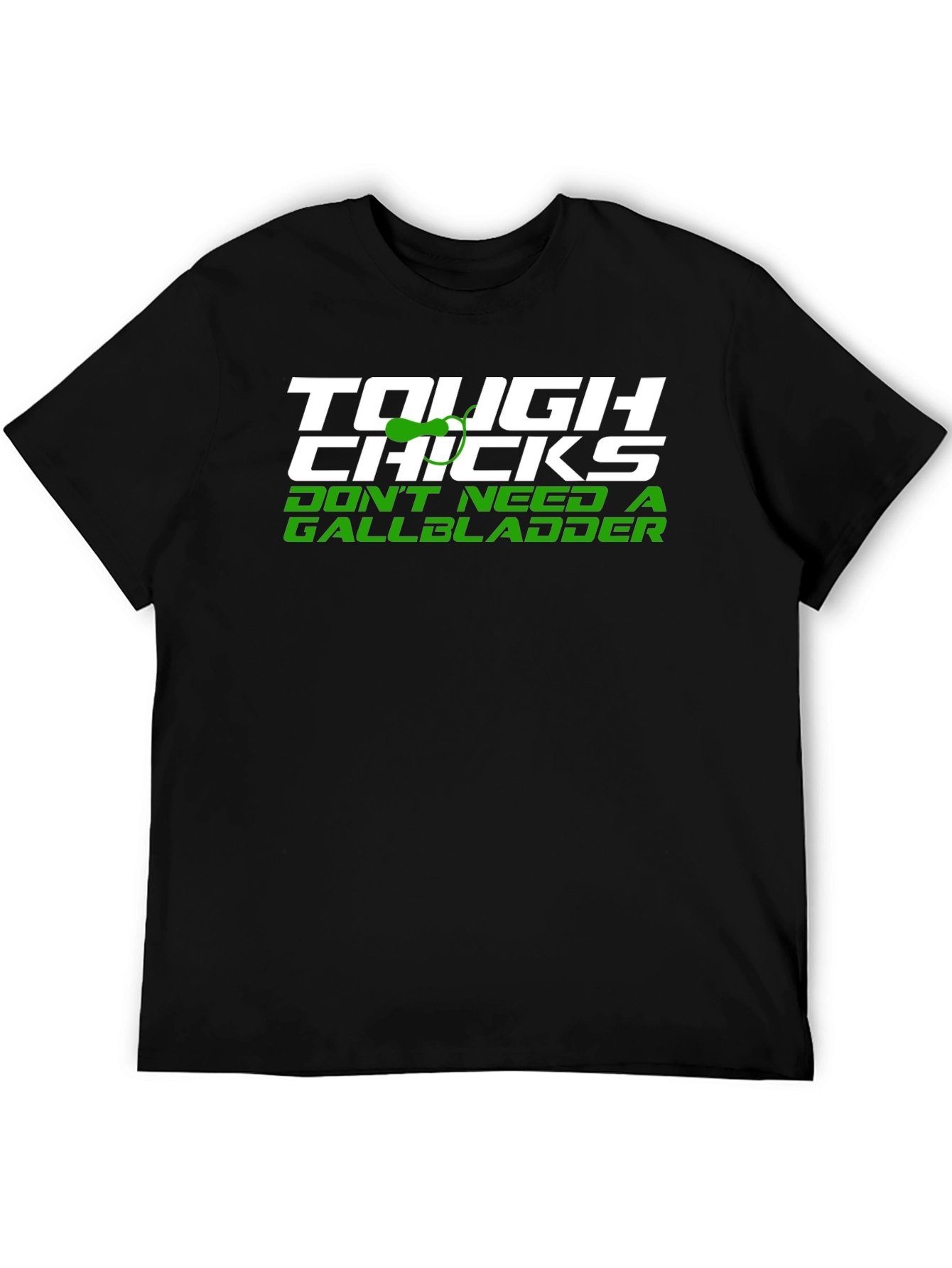 Black Tough Chicks No Gallbladder Novelty T-Shirt view 5