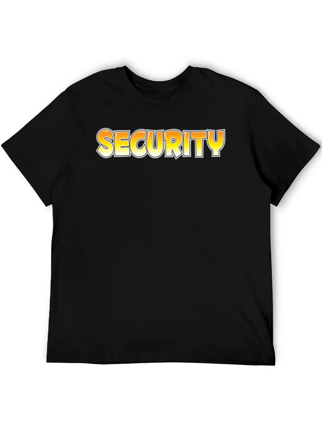 Black Security Graphic Tee - Men's Black Crew Neck T-Shirt view 5