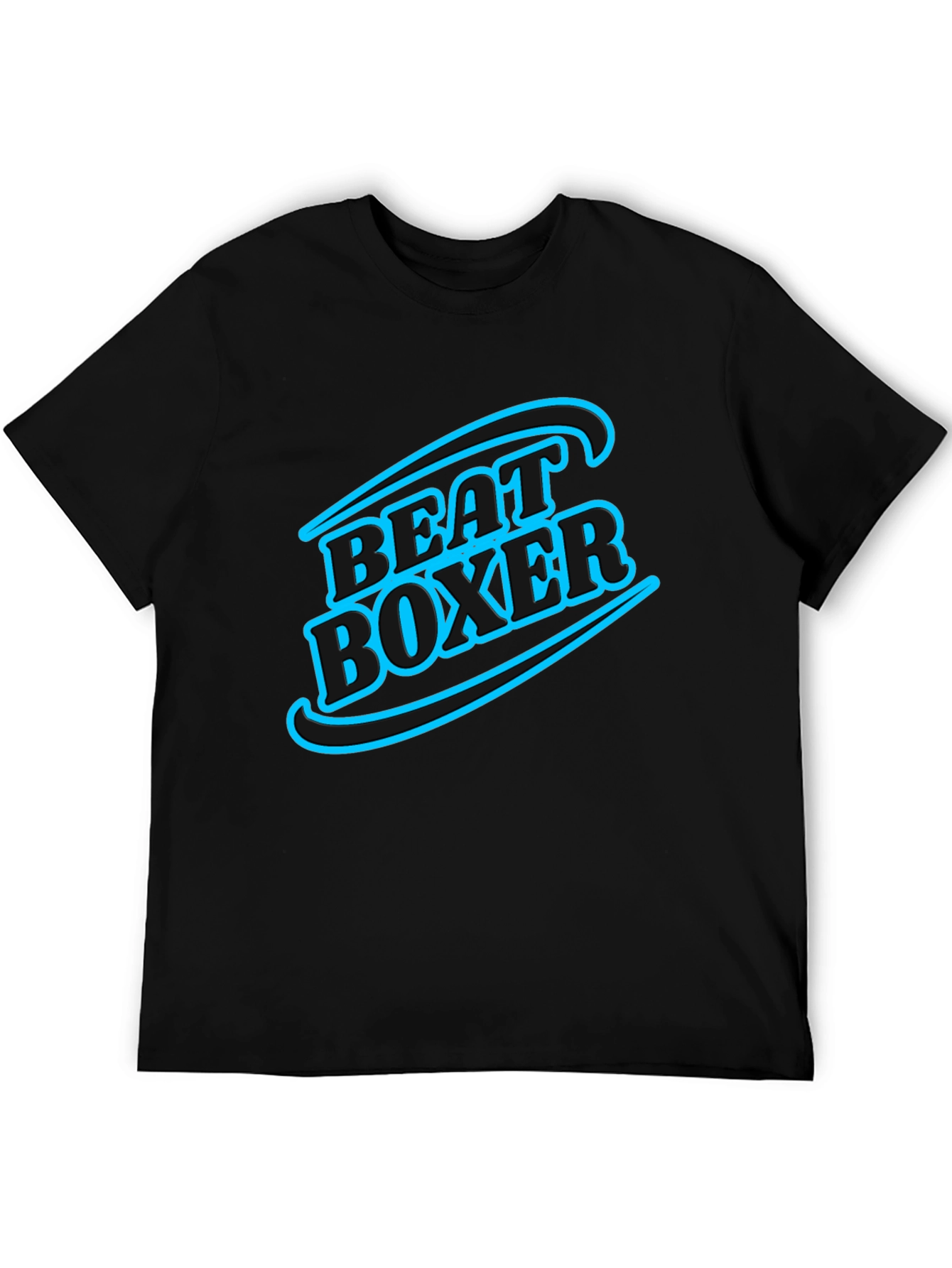 Black Beat Boxer Graphic Tee - Stylish Black T-Shirt view 5