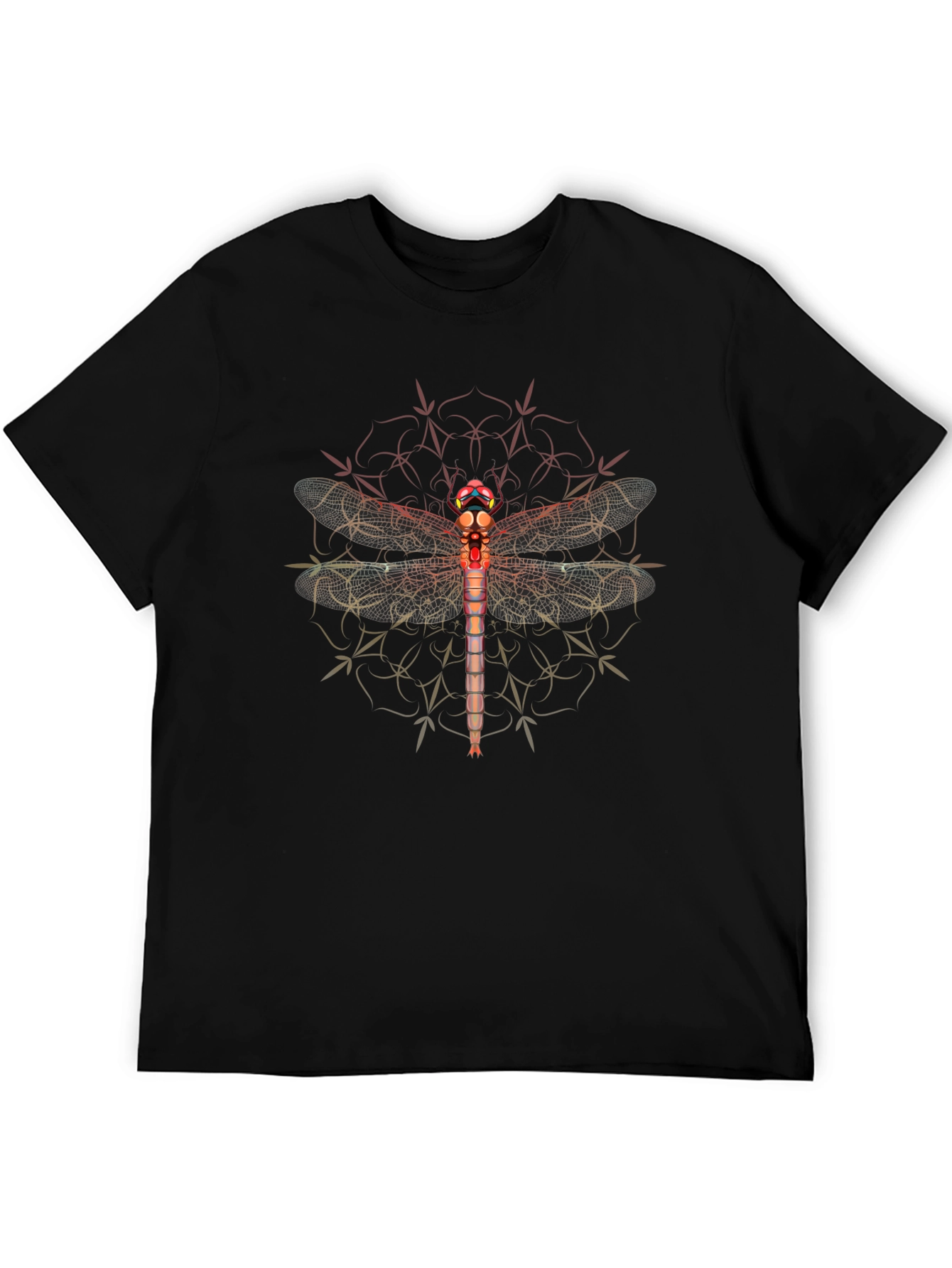Black Dragonfly Graphic Black T-Shirt view 5