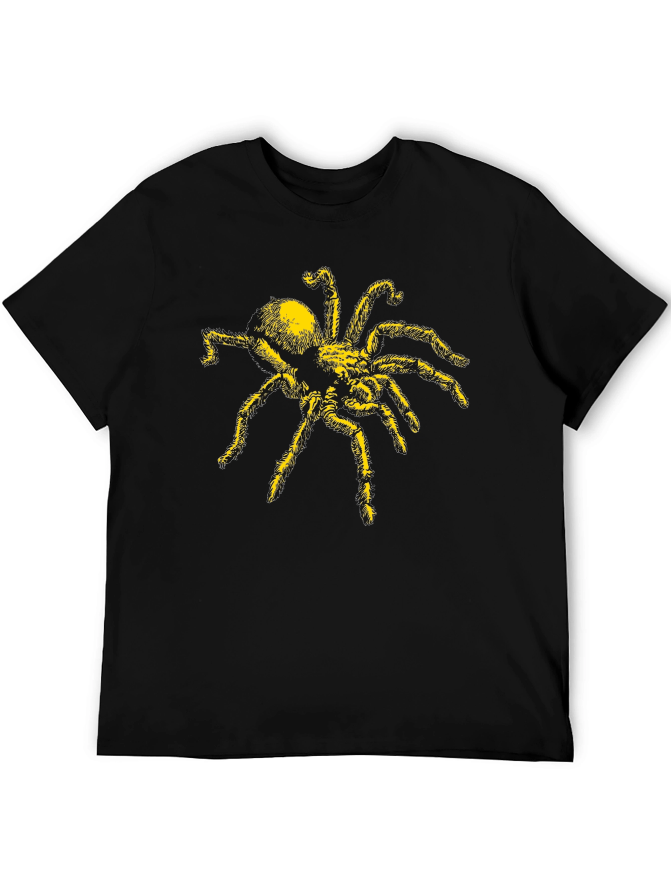 Black Spider Graphic T-Shirt - Black Cotton Tee view 5