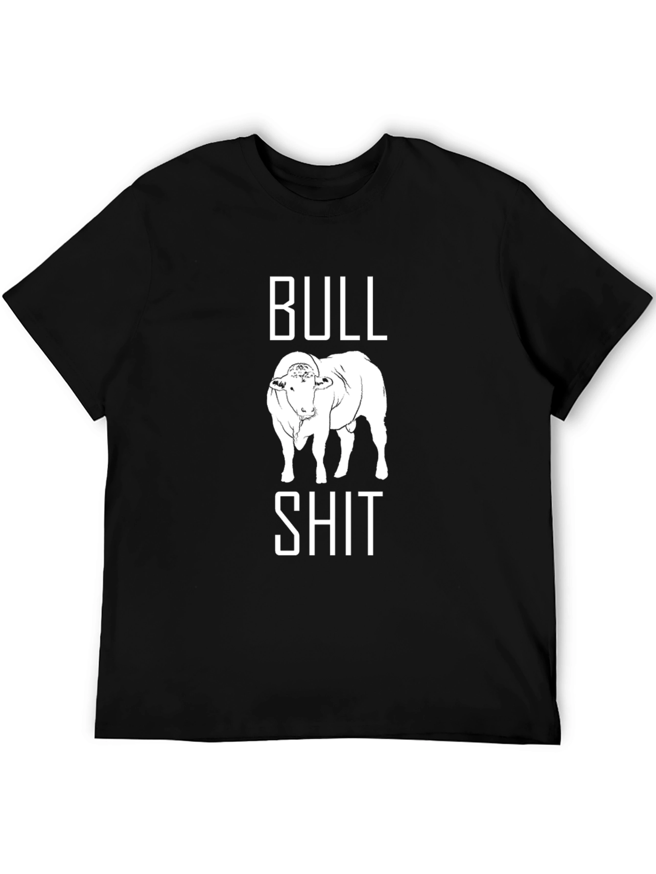 Black Bull Shit T-Shirt: Funny Graphic Tee for Men view 5