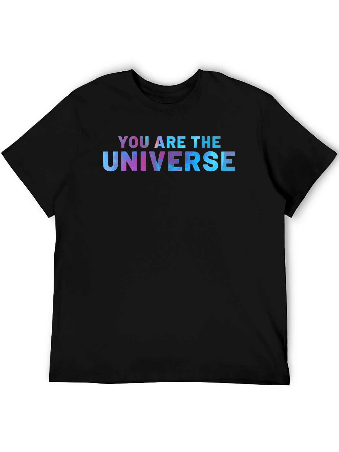 Black You Are The Universe Graphic Tee - Black Cotton T-Shirt view 5