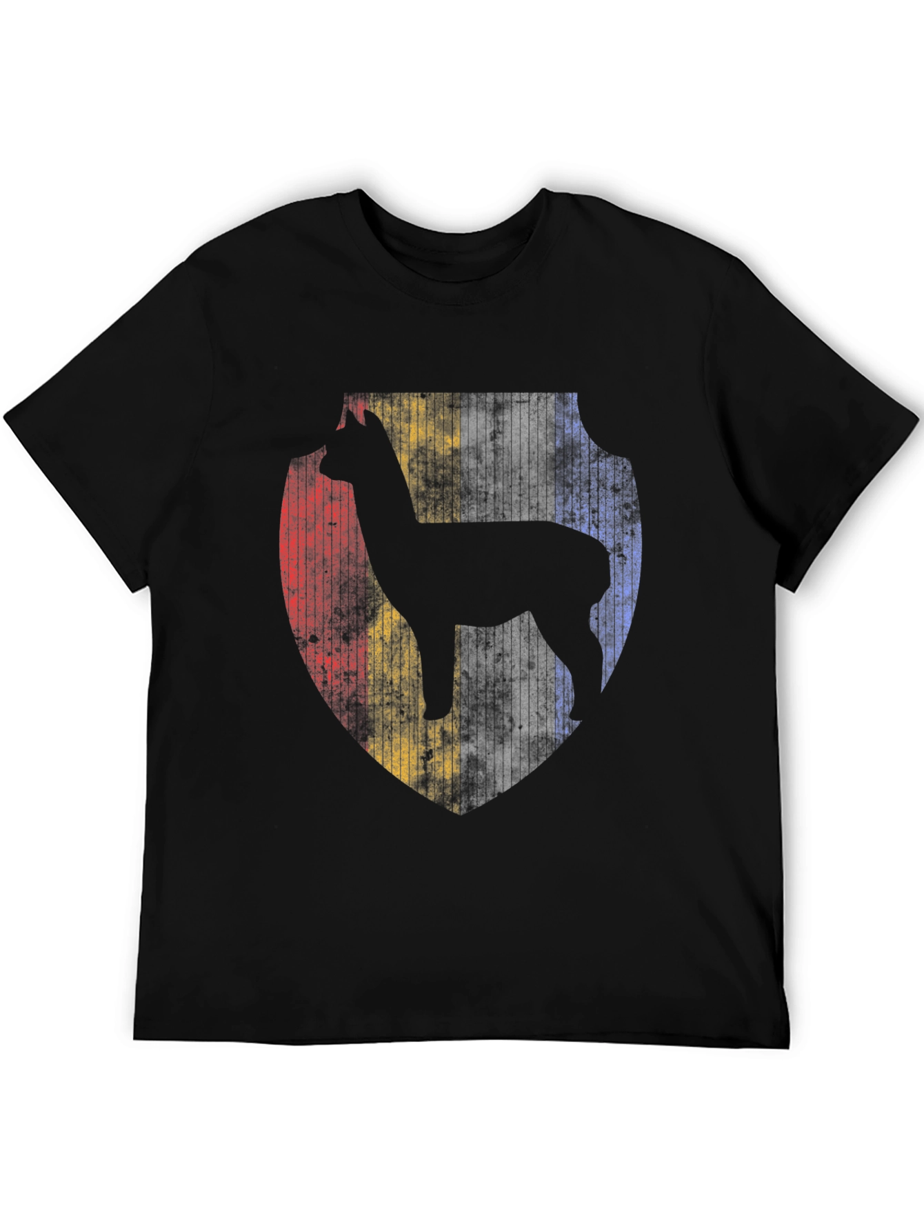 Alpaca Shield Graphic Tee - Men's Black T-Shirt - 5