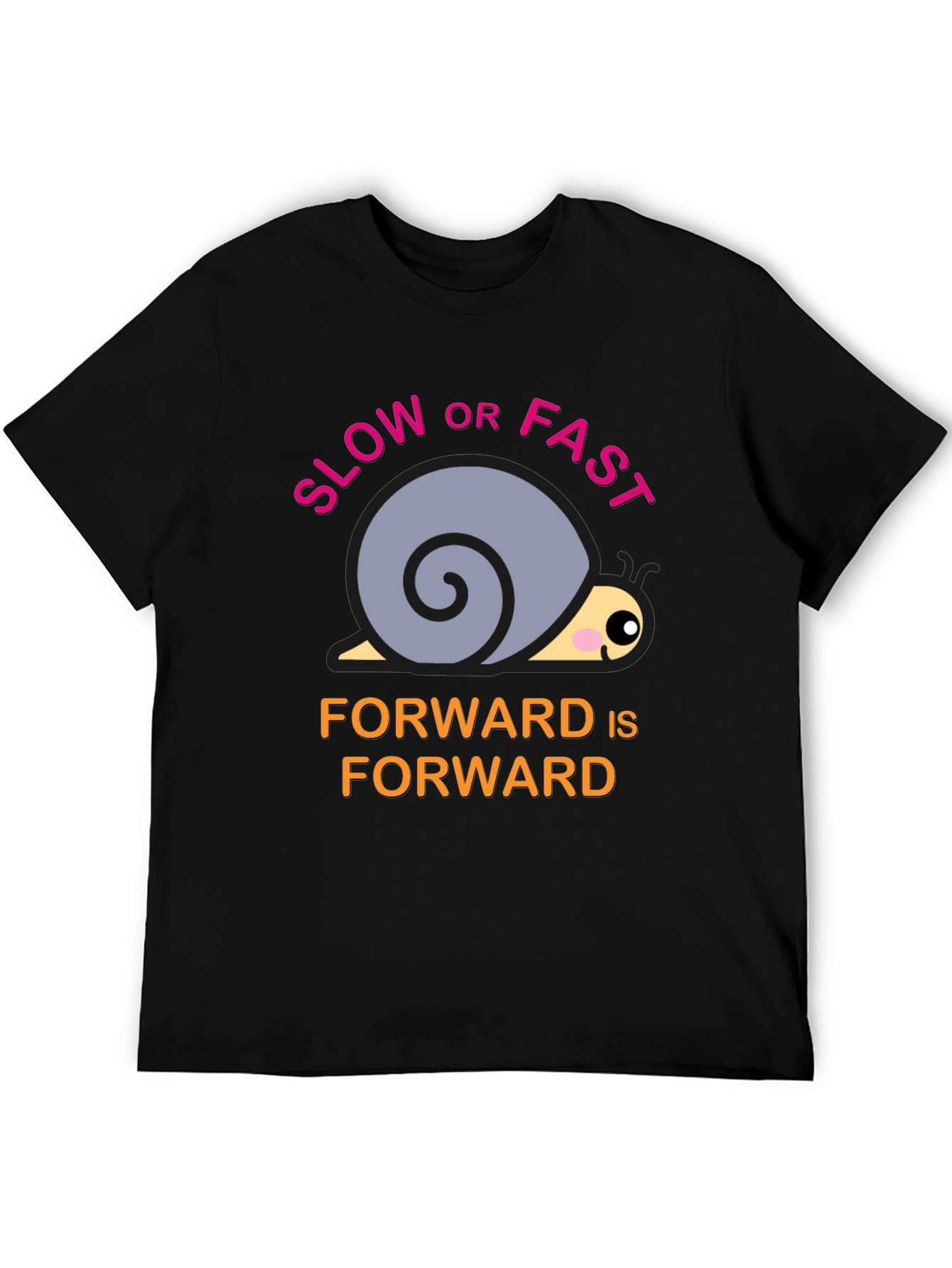 Black Snail T-Shirt: Slow or Fast, Forward is Forward view 5