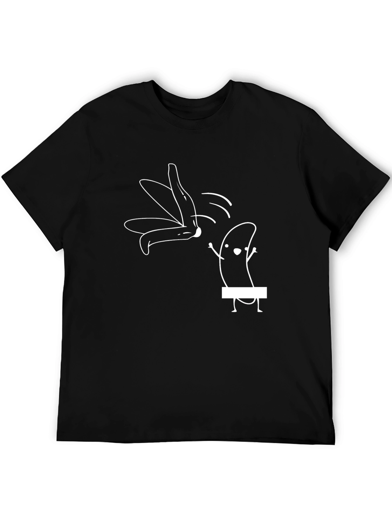Black Funny Graphic Tee - Banana Stripper T-Shirt view 5