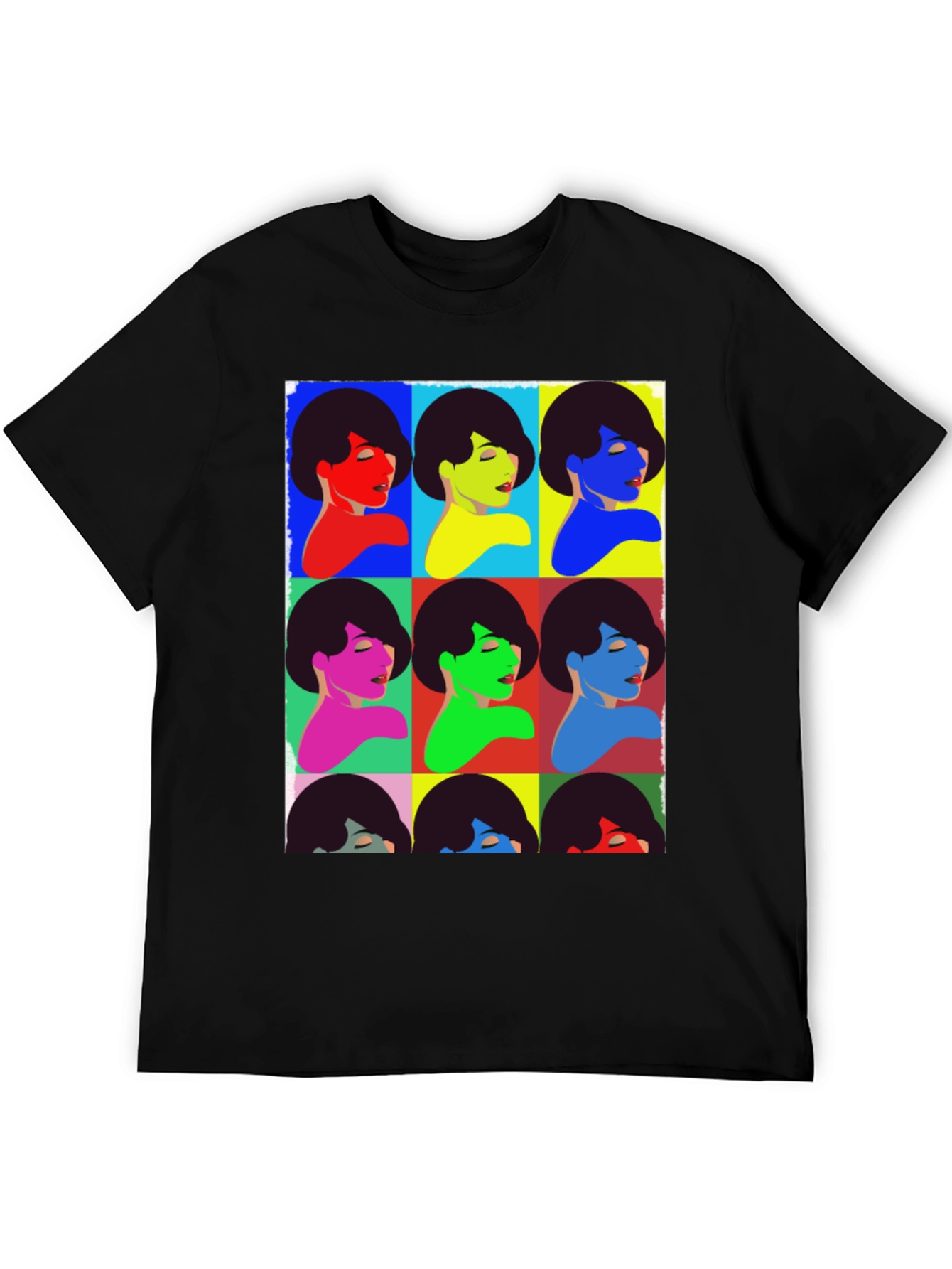 Black Pop Art Women Graphic Tee - Bold & Unique Design view 5