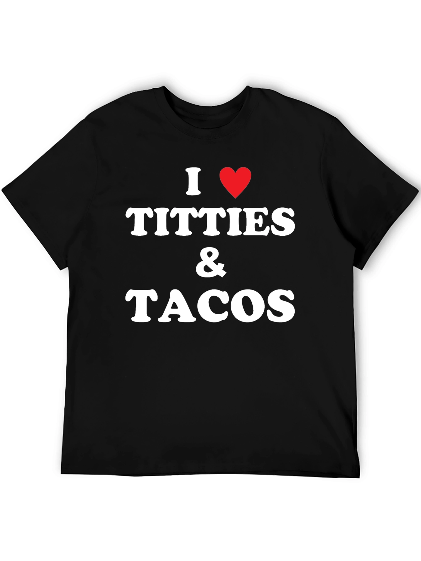 Black I Heart Titties & Tacos Graphic Tee view 5
