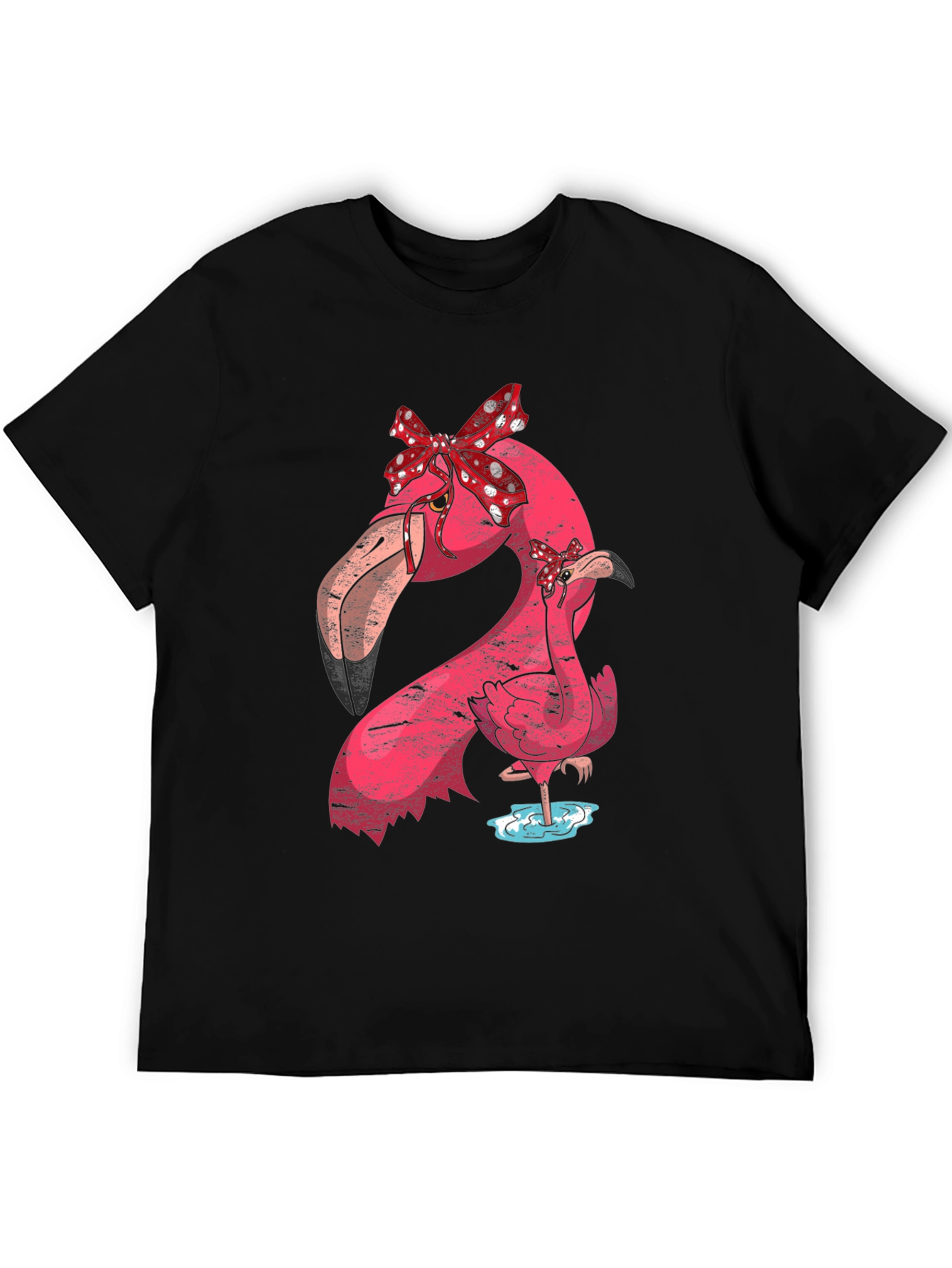 Black Flamingo Mom & Baby T-Shirt with Bows view 5