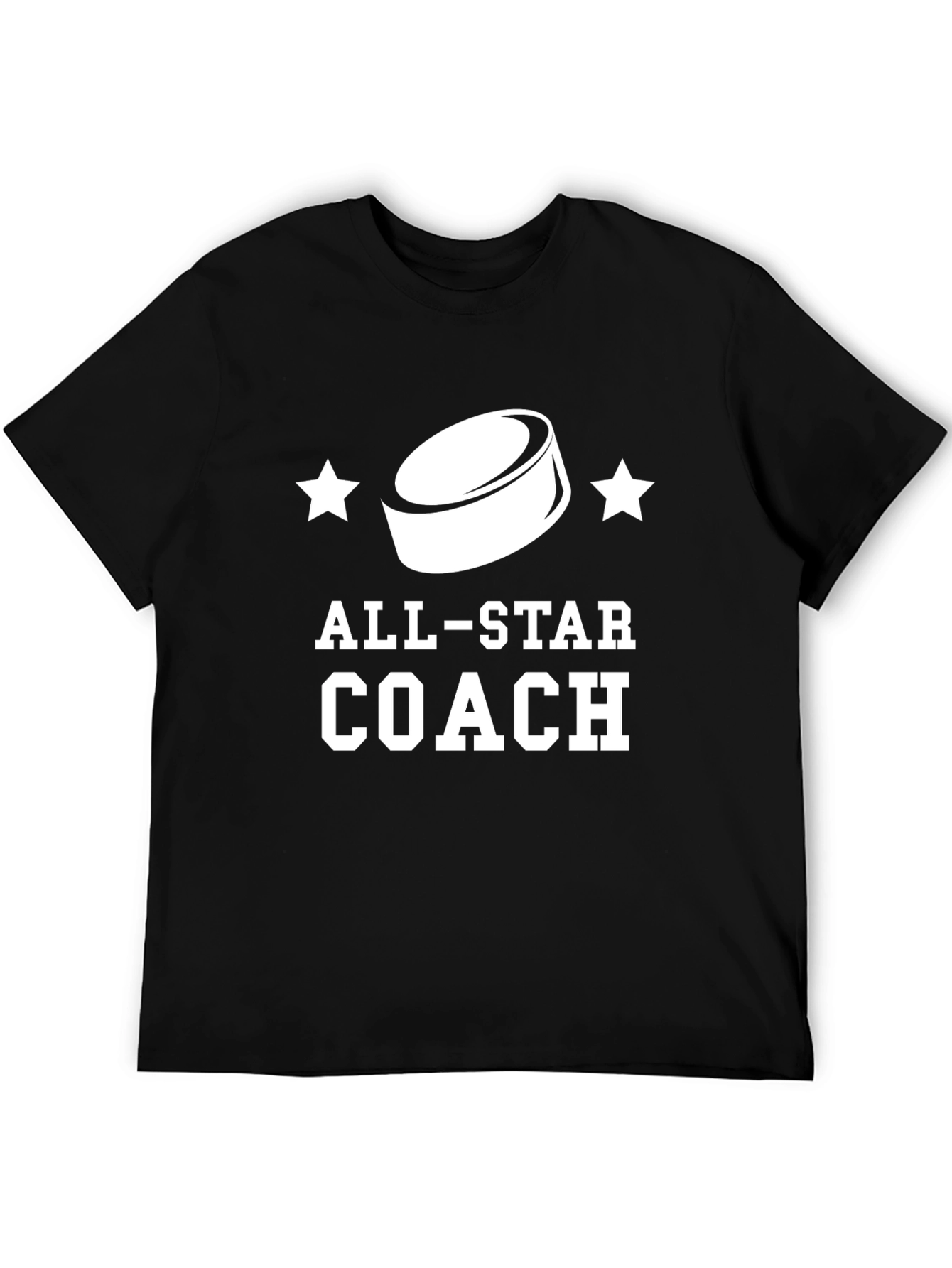 Black All-Star Hockey Coach Black T-Shirt view 5