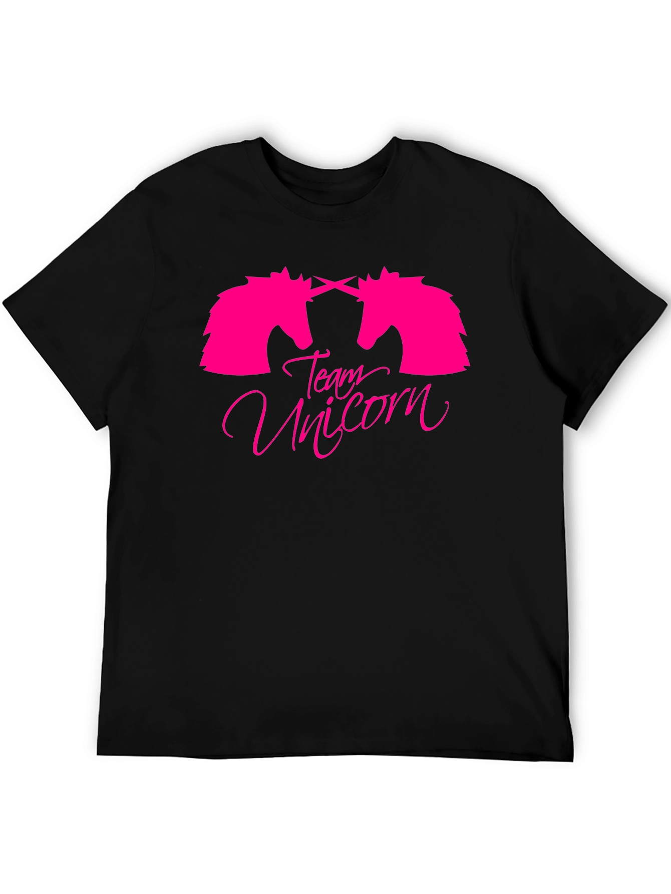 Black Team Unicorn Graphic T-Shirt view 5