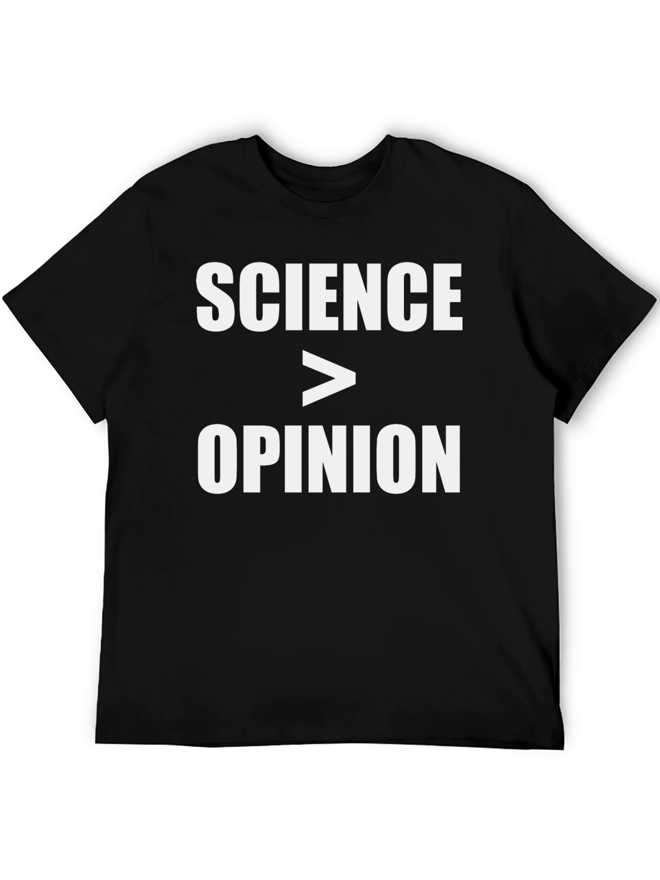 Black Science Over Opinion Black Graphic Tee view 5