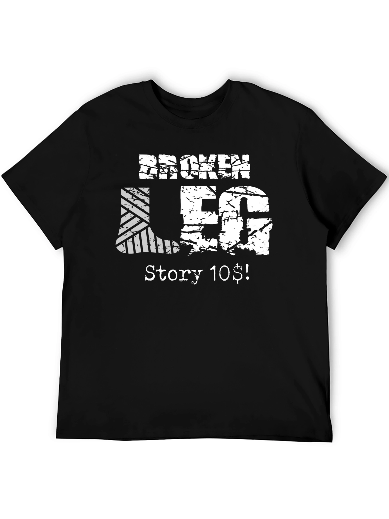 Black Broken Leg Story T-Shirt view 5