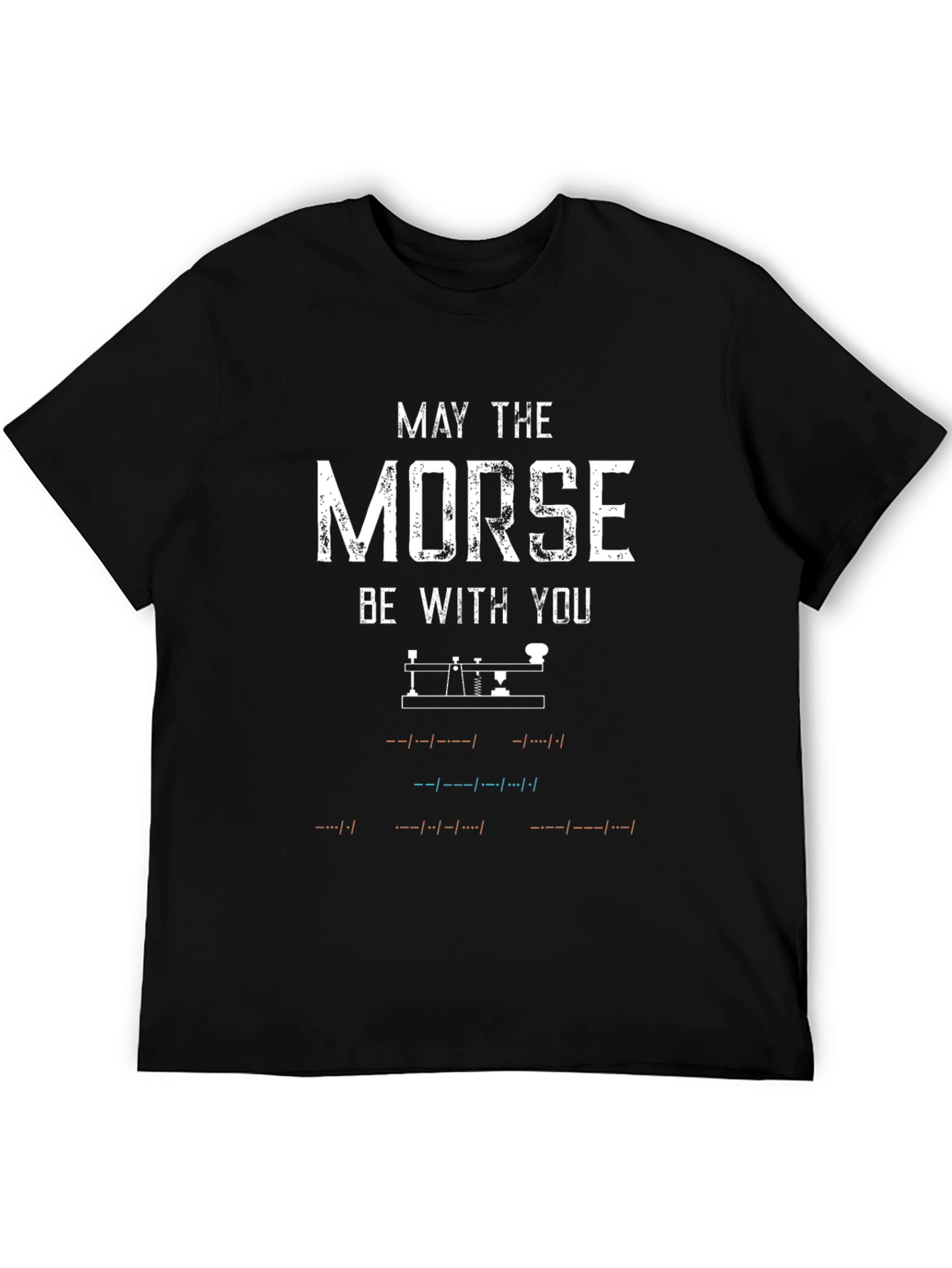 Black May The Morse Be With You T-Shirt view 5