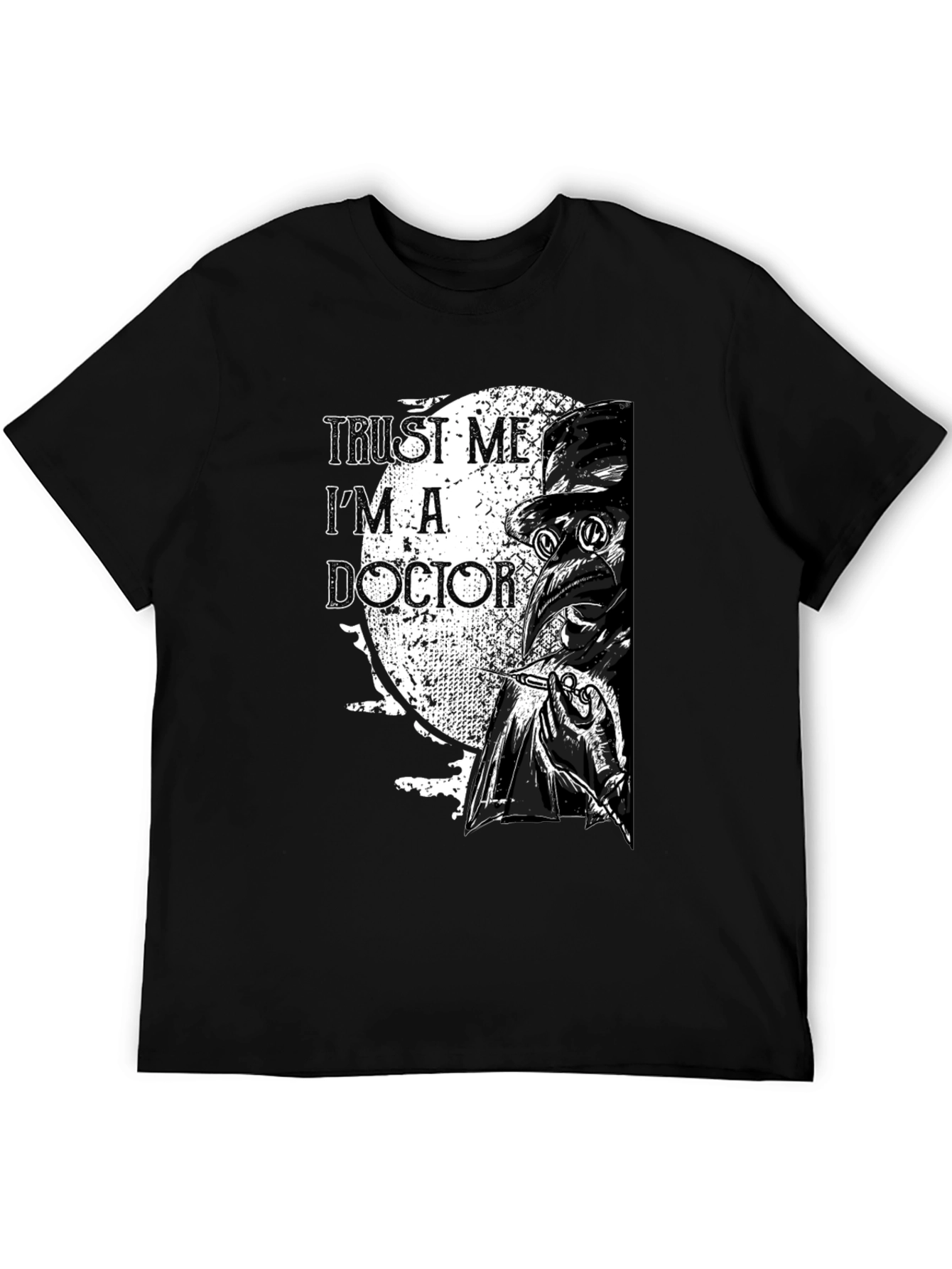 Black Trust Me I'm A Doctor Plague Doctor T-Shirt  view 5
