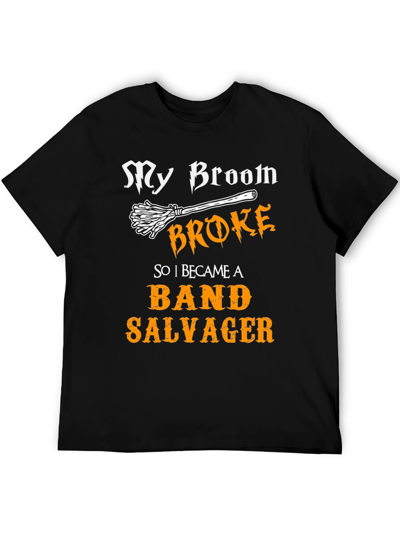 Black Band Salvager T-Shirt - My Broom Broke view 5