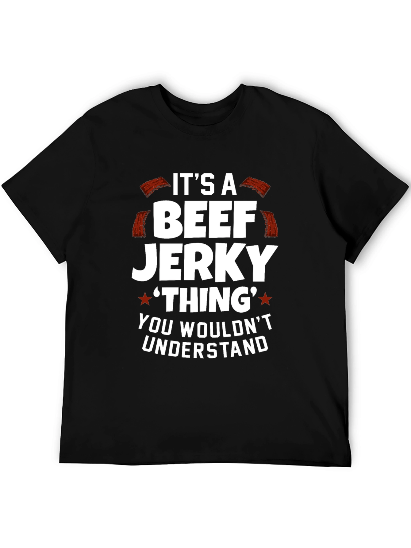 Black Beef Jerky Thing T-Shirt Funny Graphic Tee view 5