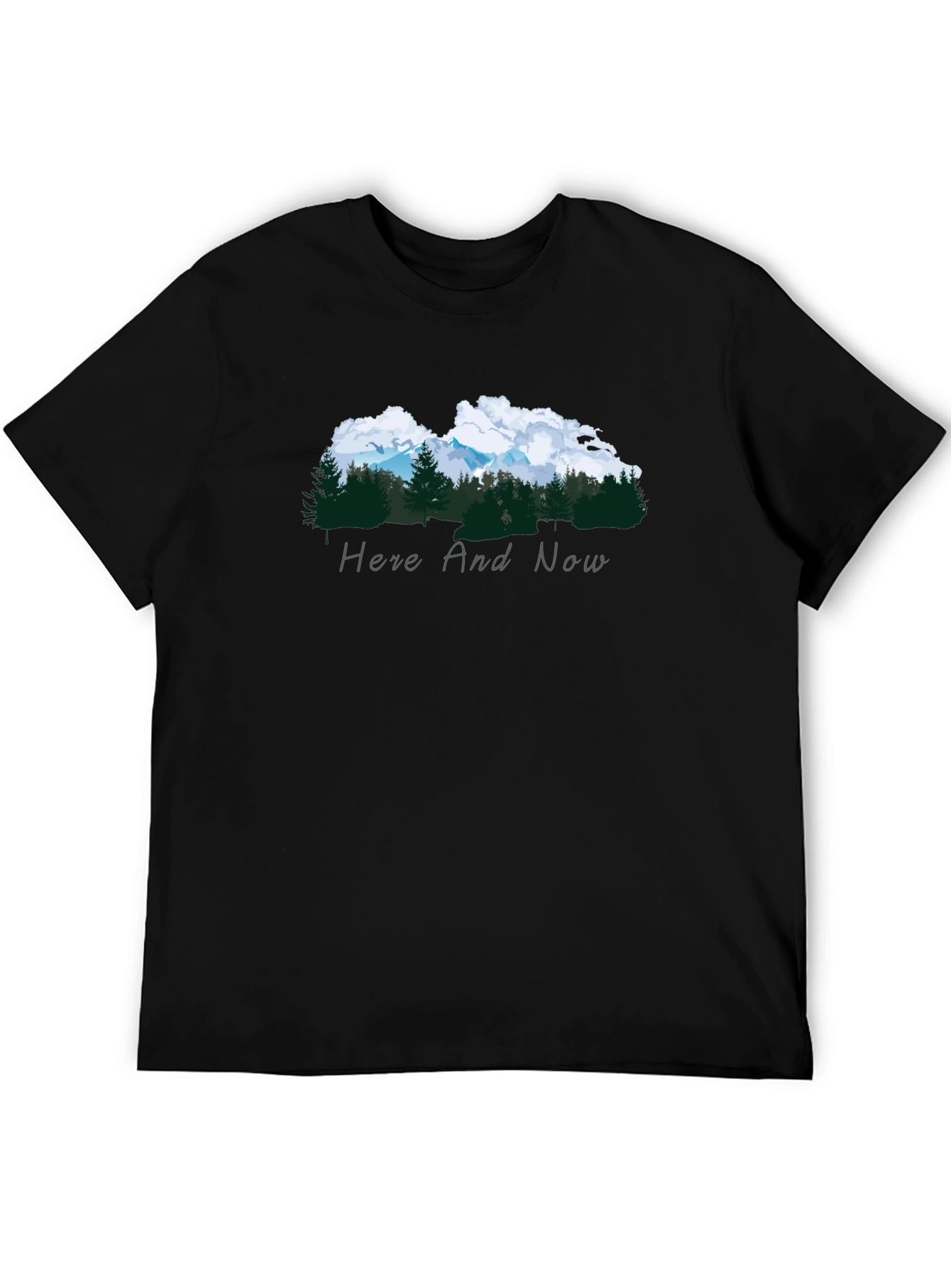Black Nature Inspired Black Tee - Here and Now view 5