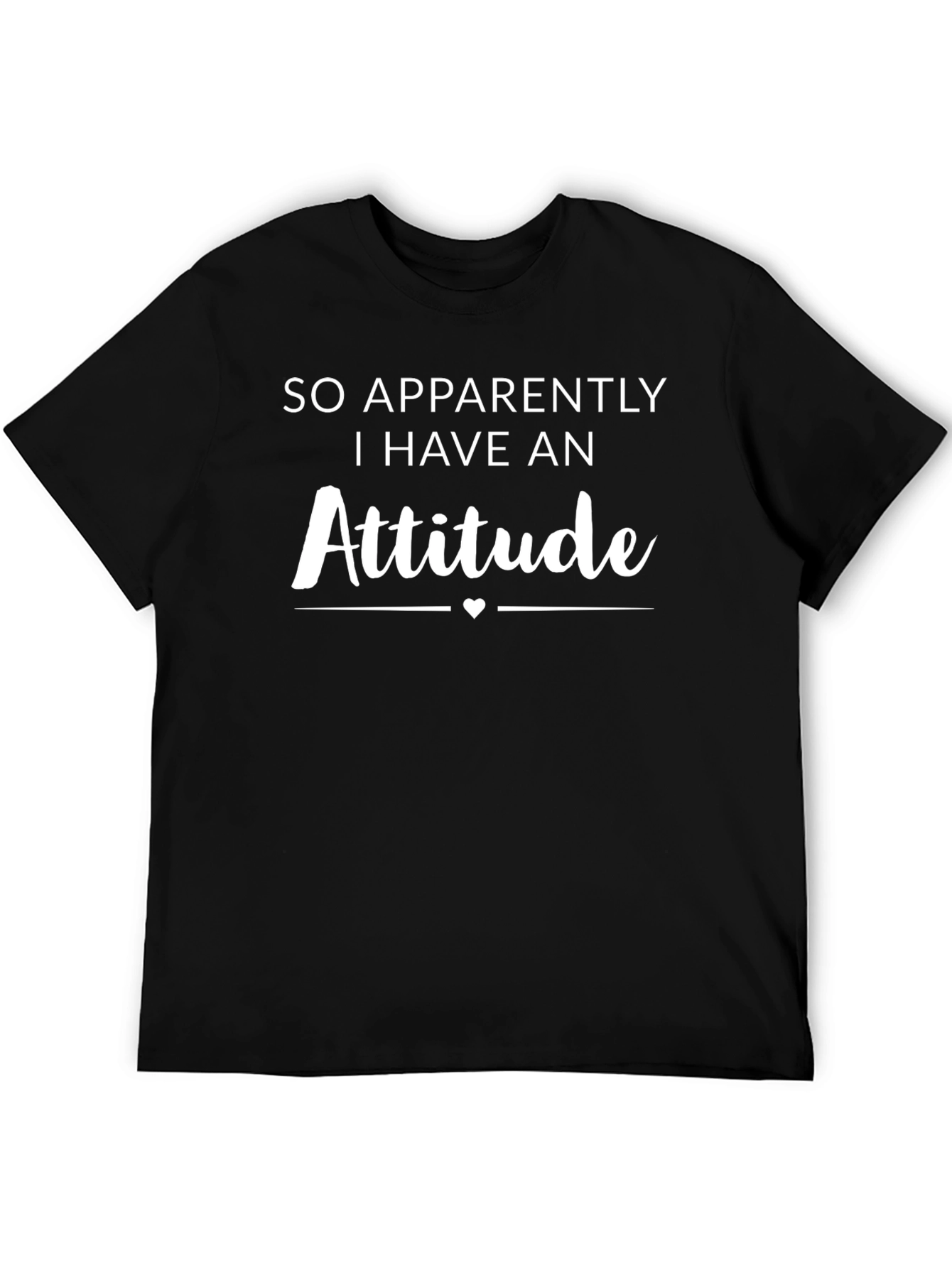 Black Attitude Graphic T-Shirt - Black view 5