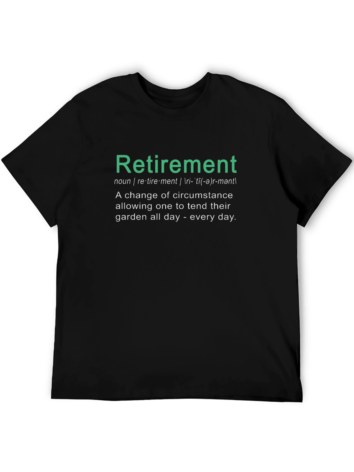 Black Retirement Definition Graphic T-Shirt view 5