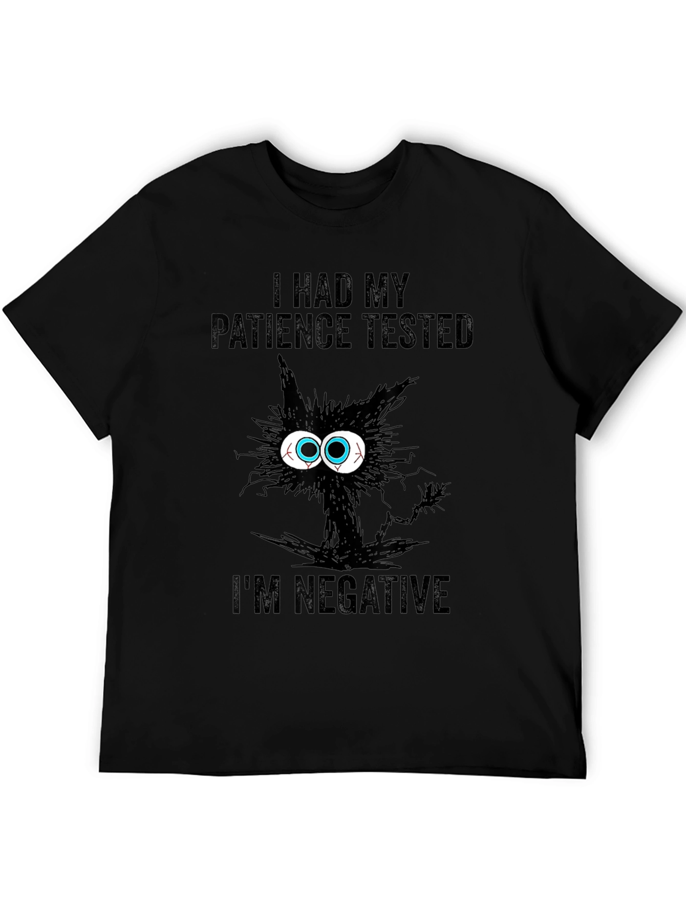 Black I Had My Patience Tested Cat T-Shirt view 5