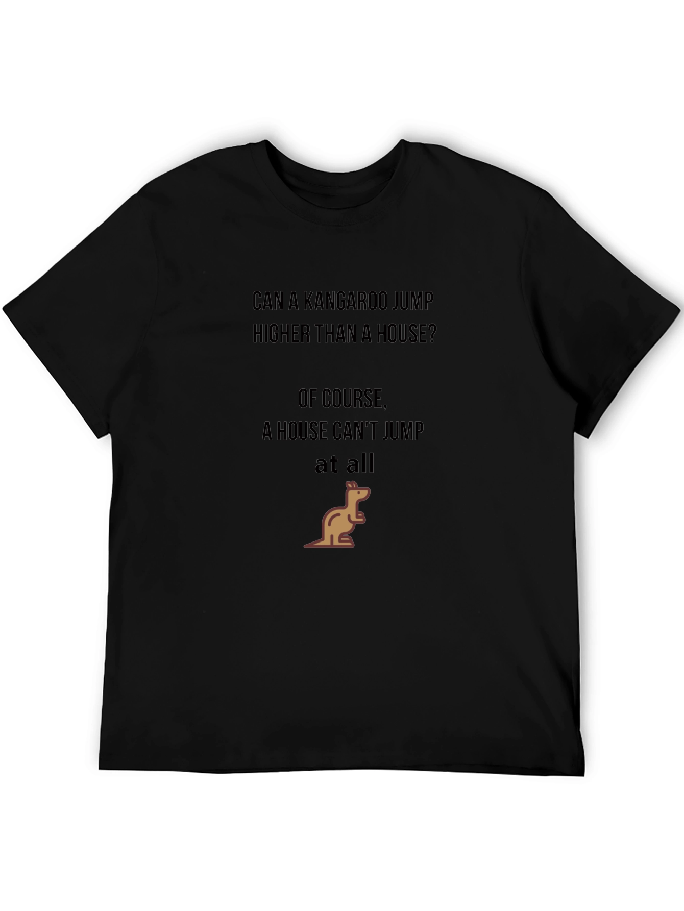 Black Kangaroo Humor T-Shirt view 5