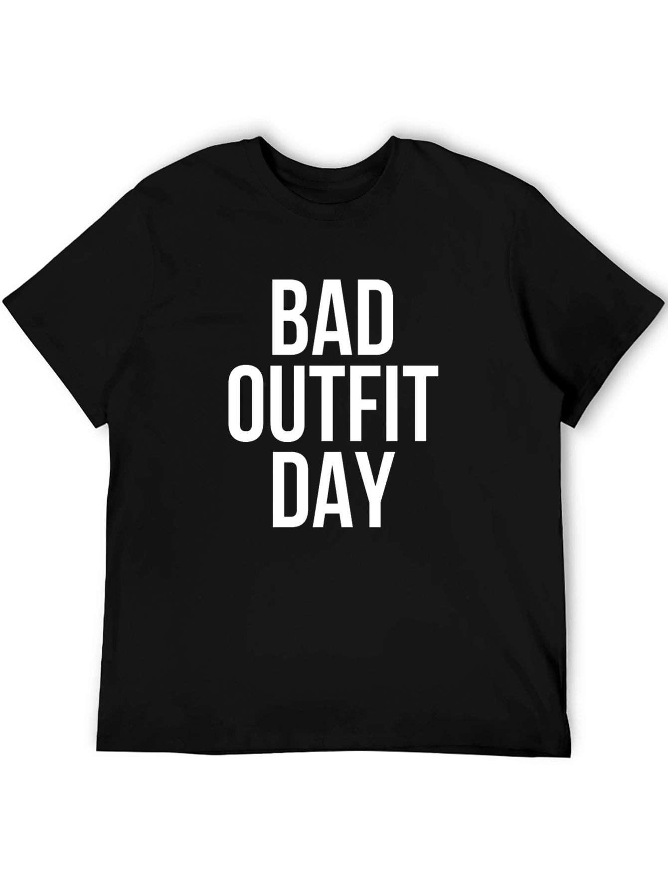 Black Bad Outfit Day Graphic Tee - Funny Casual T-Shirt view 5