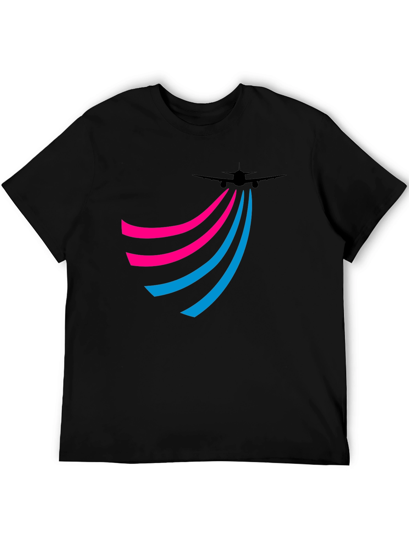 Black Airplane Trail Tee - Jet Setter Style! view 5