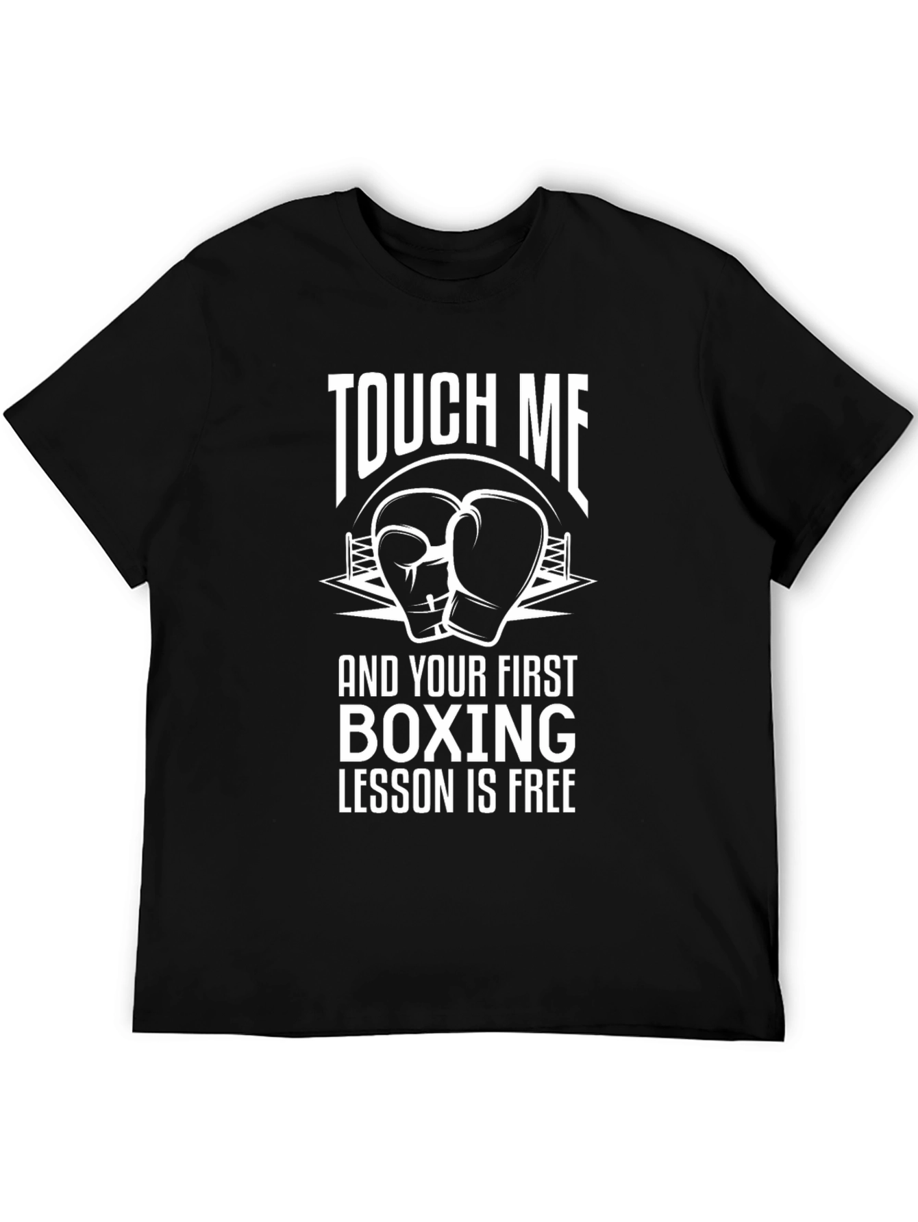 Black Touch Me Boxing Lesson Free T-Shirt view 5