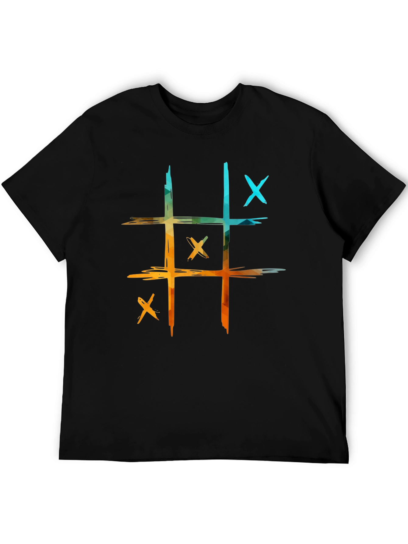 Black Tic-Tac-Toe Graphic Tee - Casual Cool! view 5