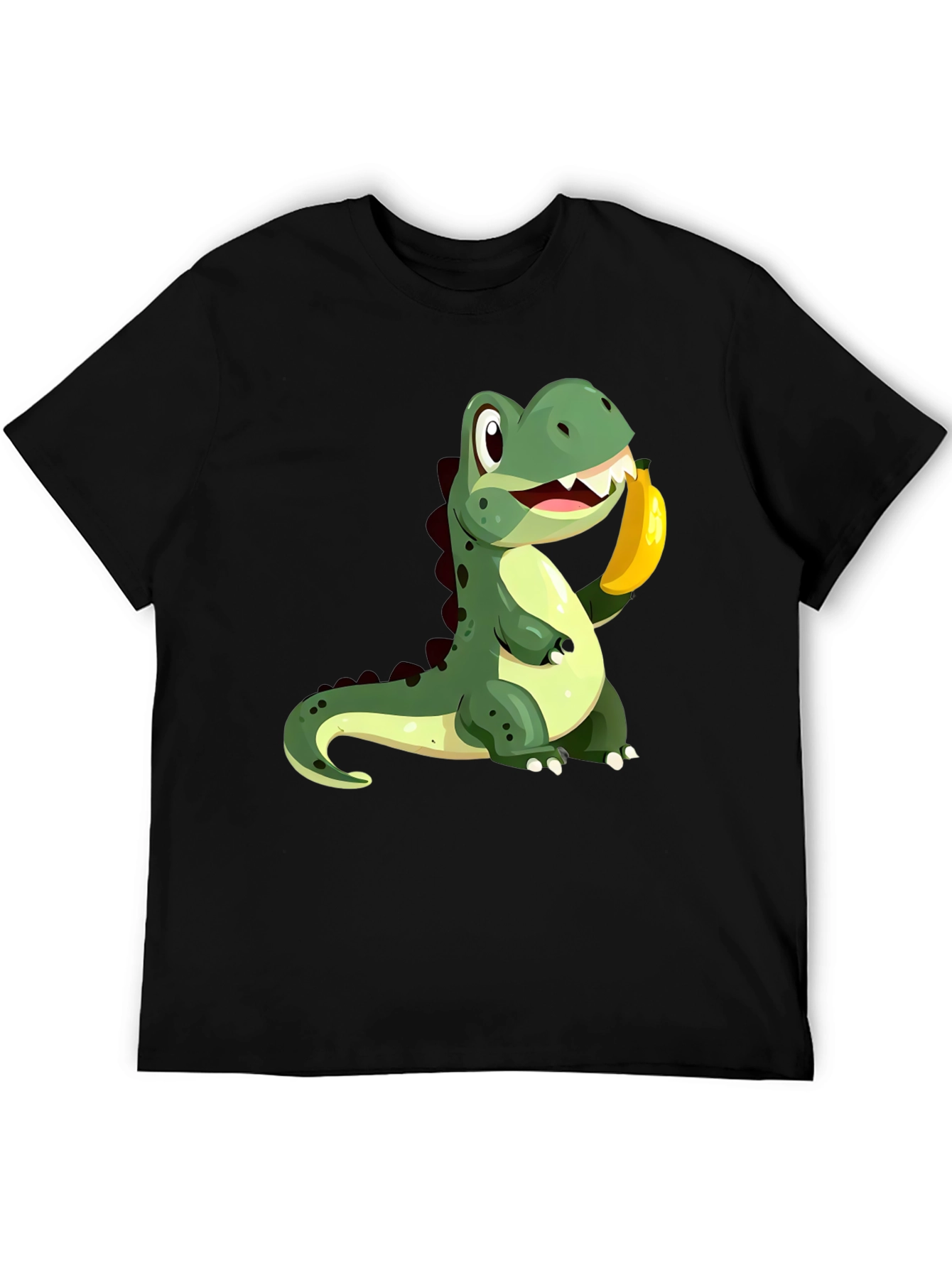 Black Dino Banana Black T-Shirt view 5