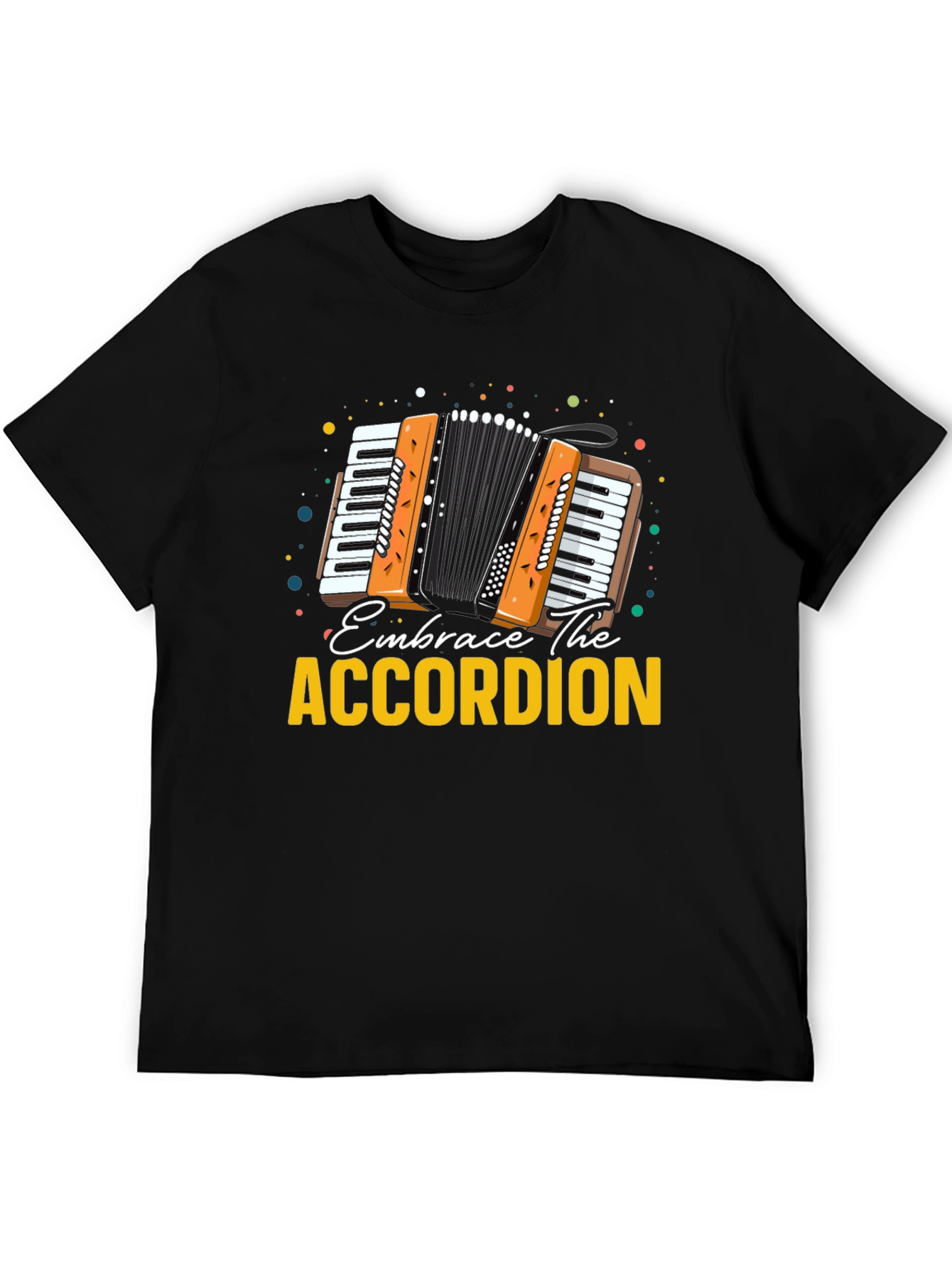 Black Embrace The Accordion Black Graphic Tee view 5
