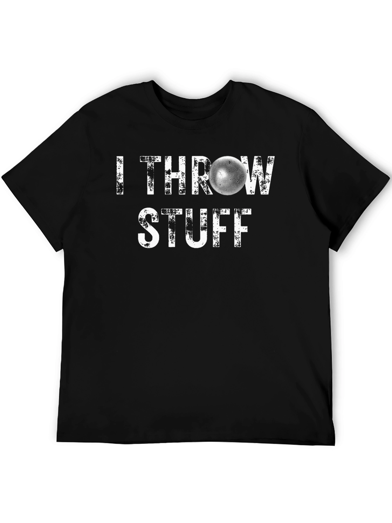 Black I Throw Stuff Graphic T-Shirt view 5