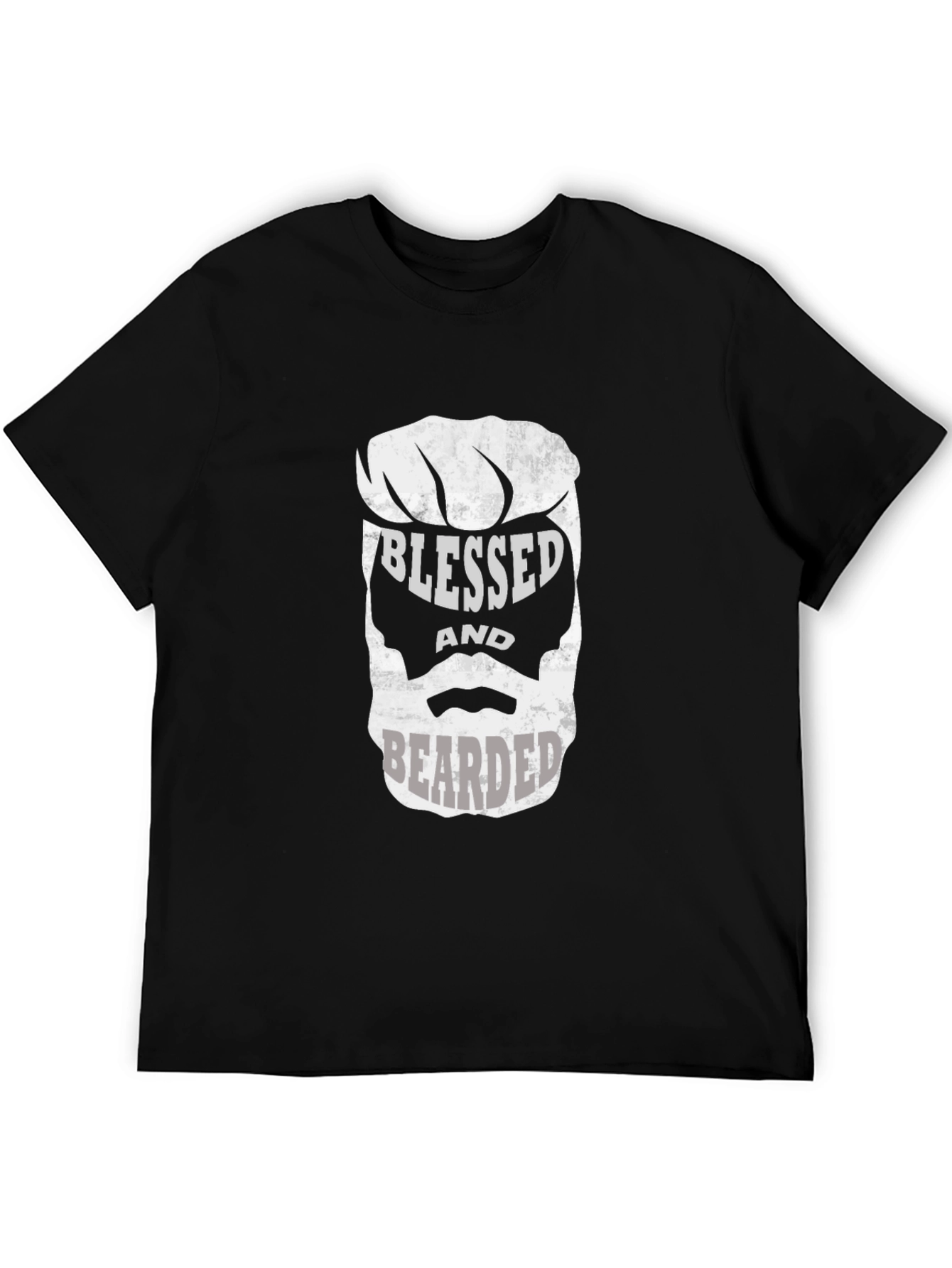 Black Blessed and Bearded Graphic T-Shirt view 5