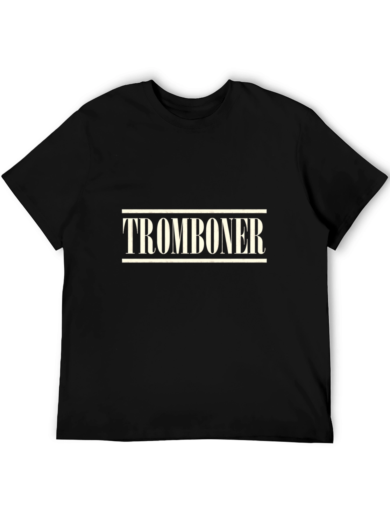 Black Tromboner Black T-Shirt - Funny Band Musician Tee view 5