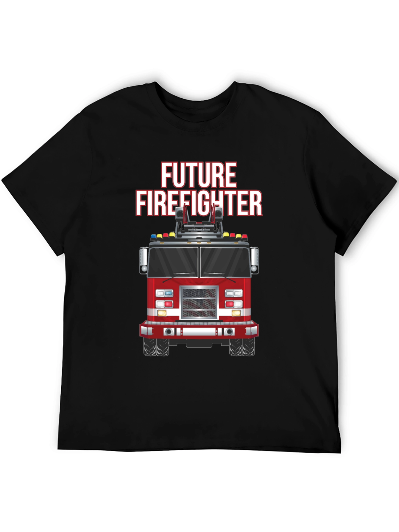 Future Firefighter Graphic Tee - Black Cotton T-Shirt - 5