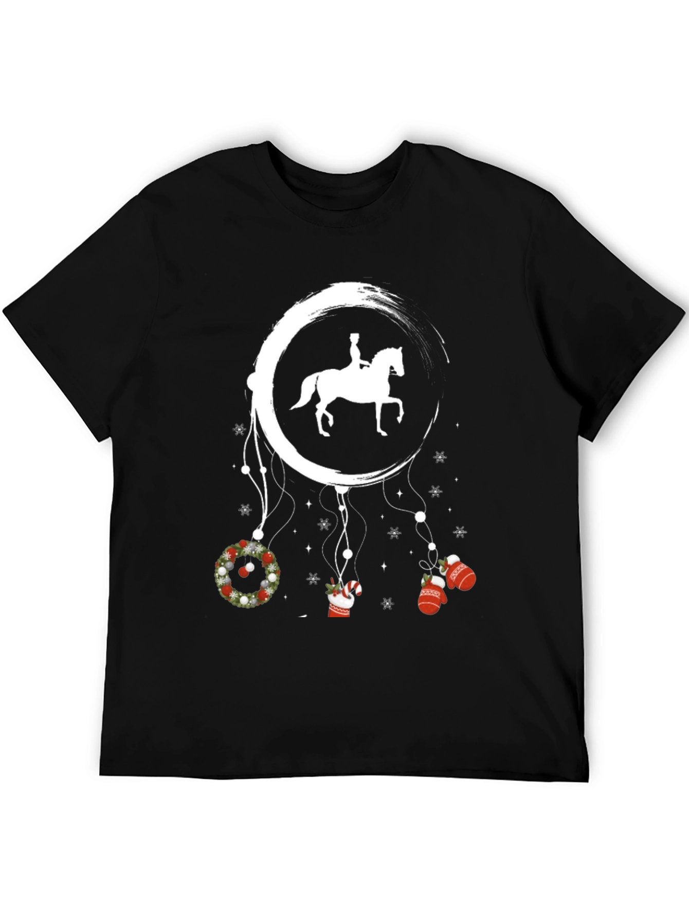 Black Equestrian Dreamcatcher Graphic T-Shirt view 5