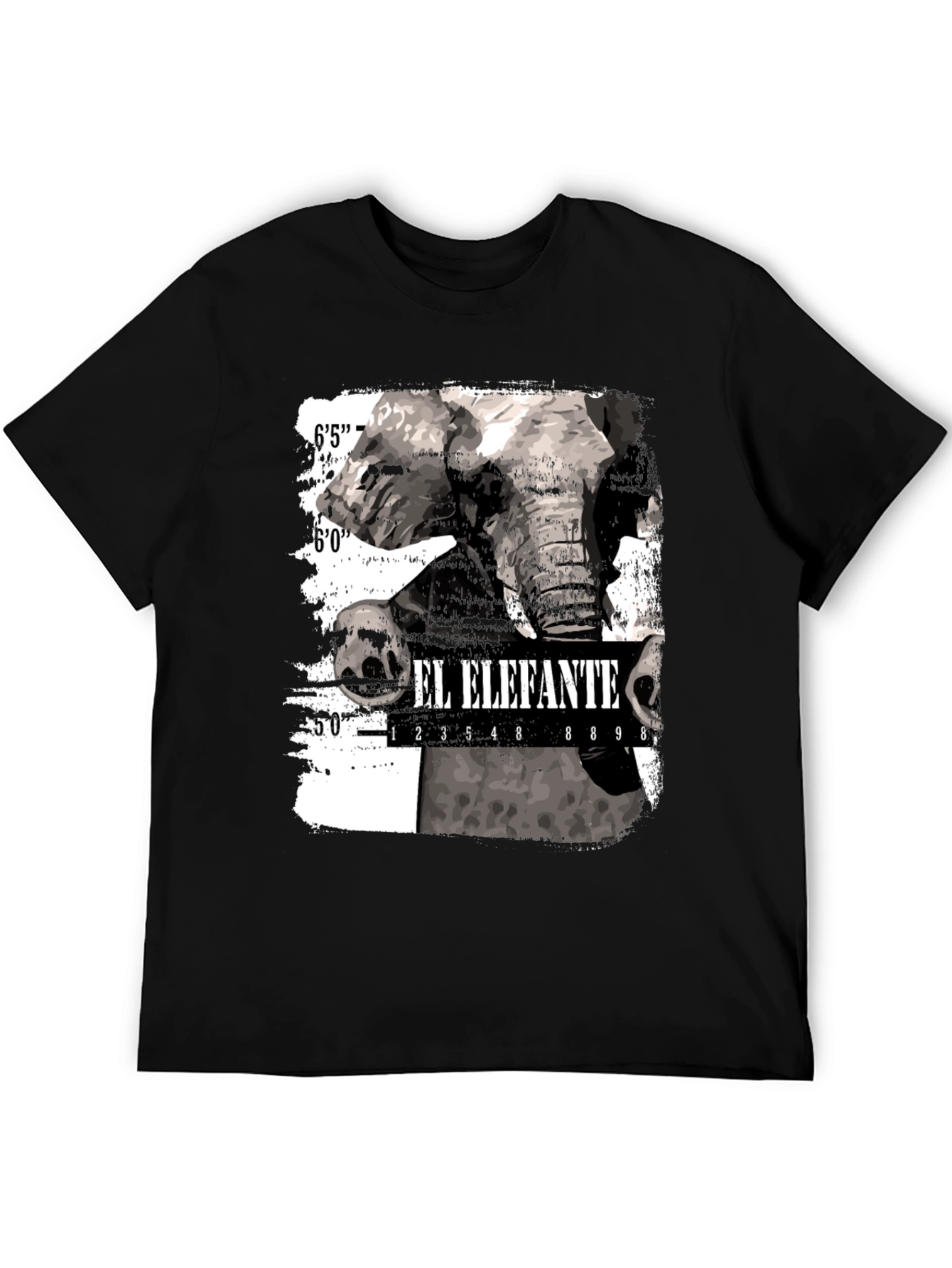 Black El Elefante Graphic Print T-Shirt view 5