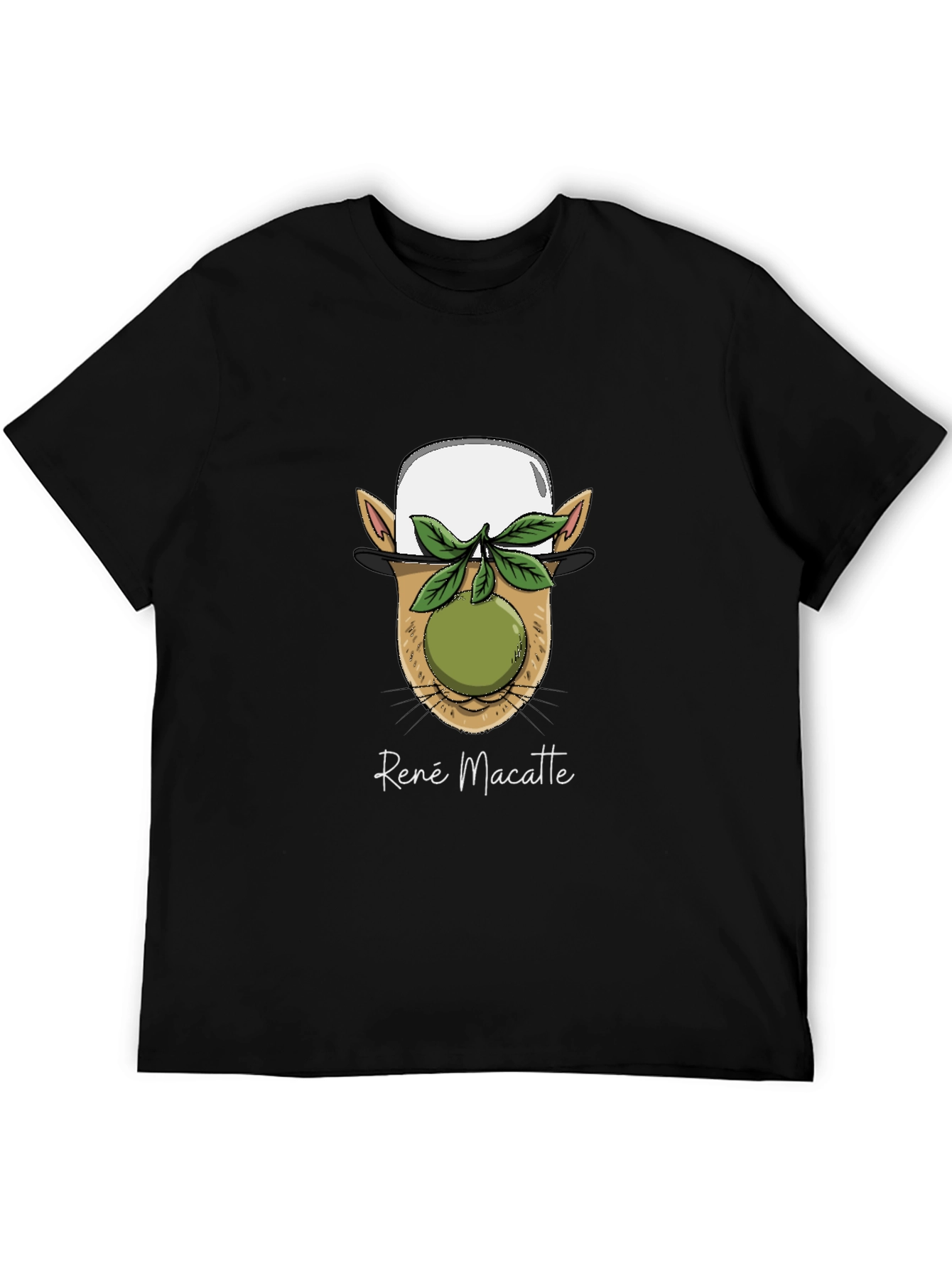 Black René Macatte Graphic T-Shirt - Unique Design view 5