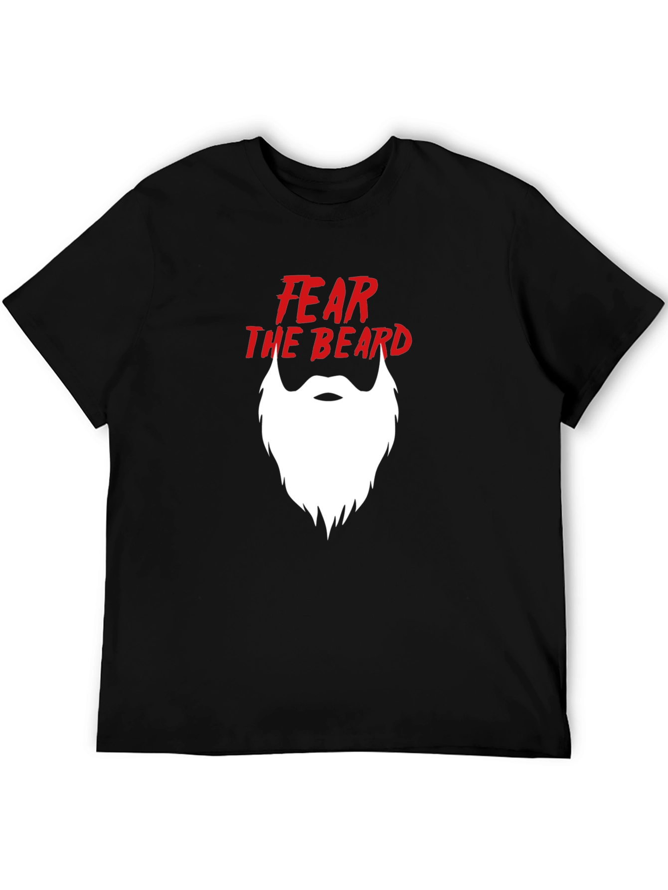 Black Fear the Beard Graphic Tee - Black view 5