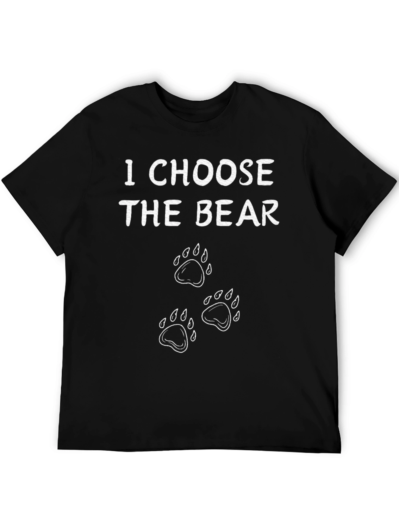 Black I Choose The Bear Funny T-Shirt view 5