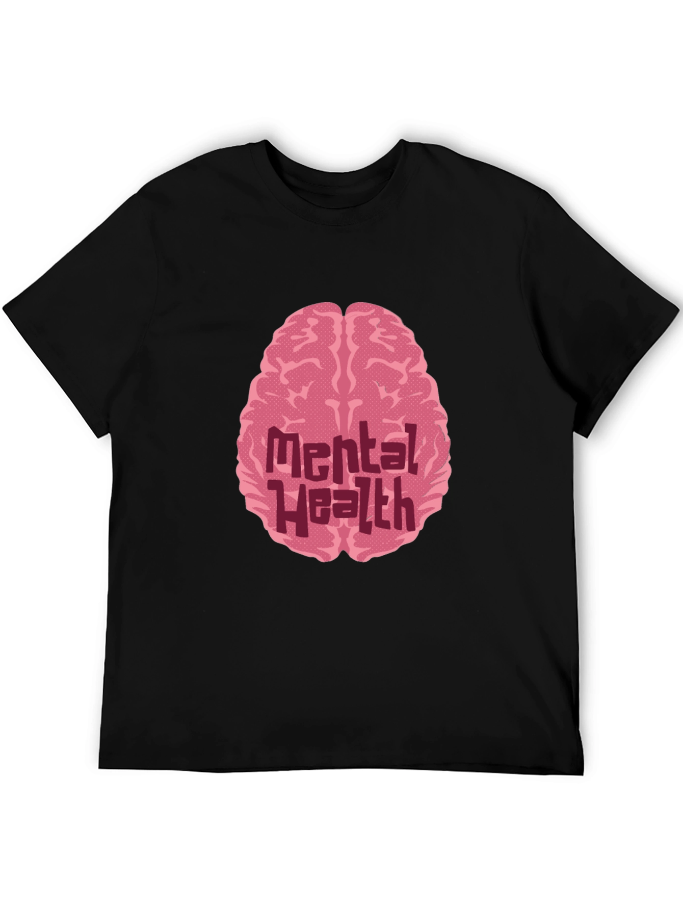 Black Mental Health Brain Graphic Tee - Stylish Awareness T-Shirt view 5