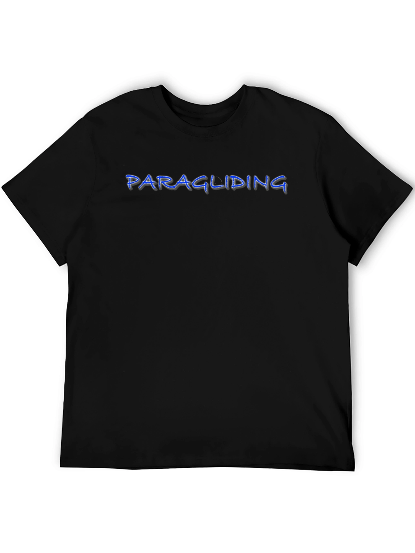 Black Paragliding Graphic Tee - Sporty Design view 5