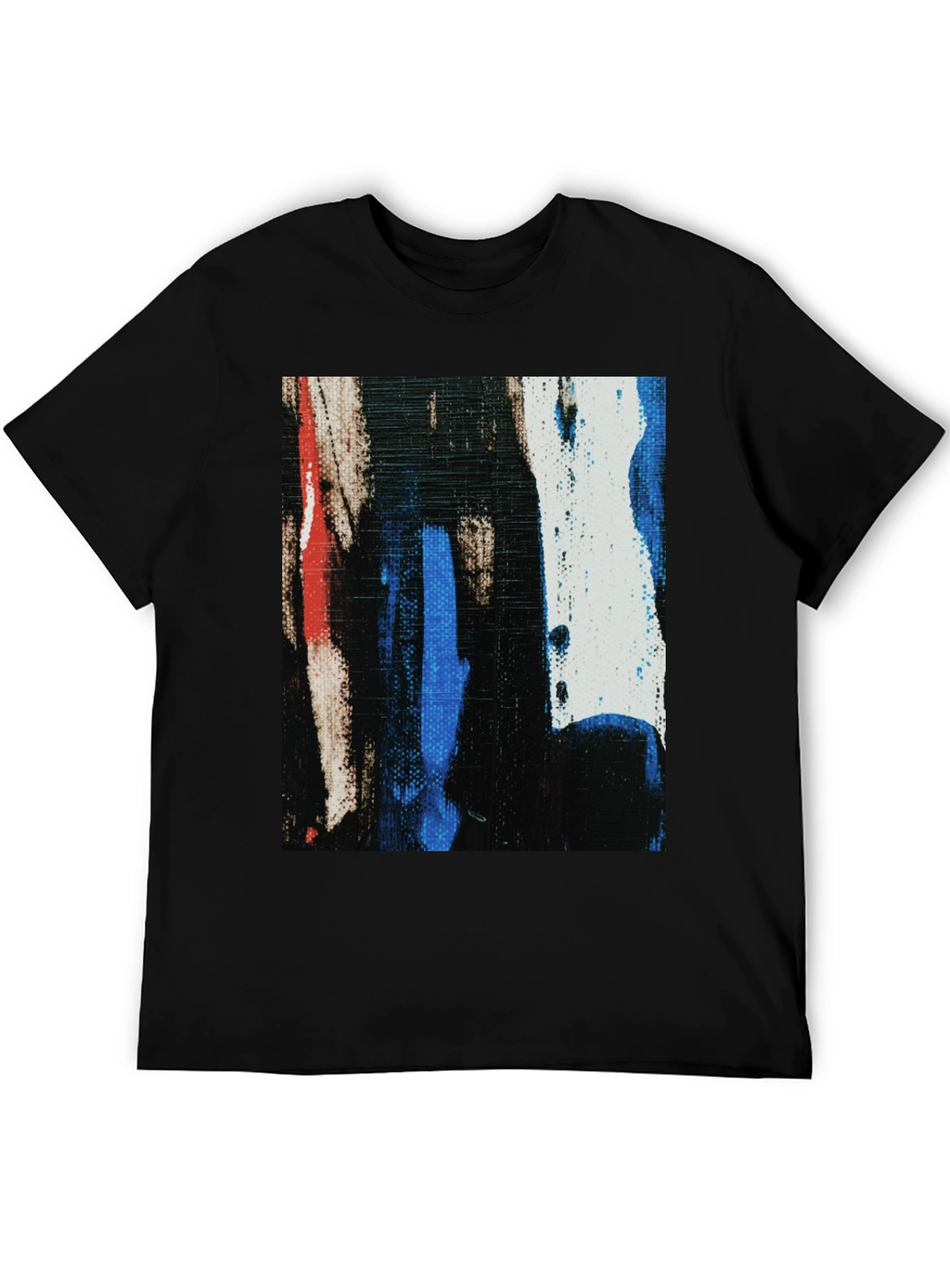 Black Abstract Art Black T-Shirt view 5