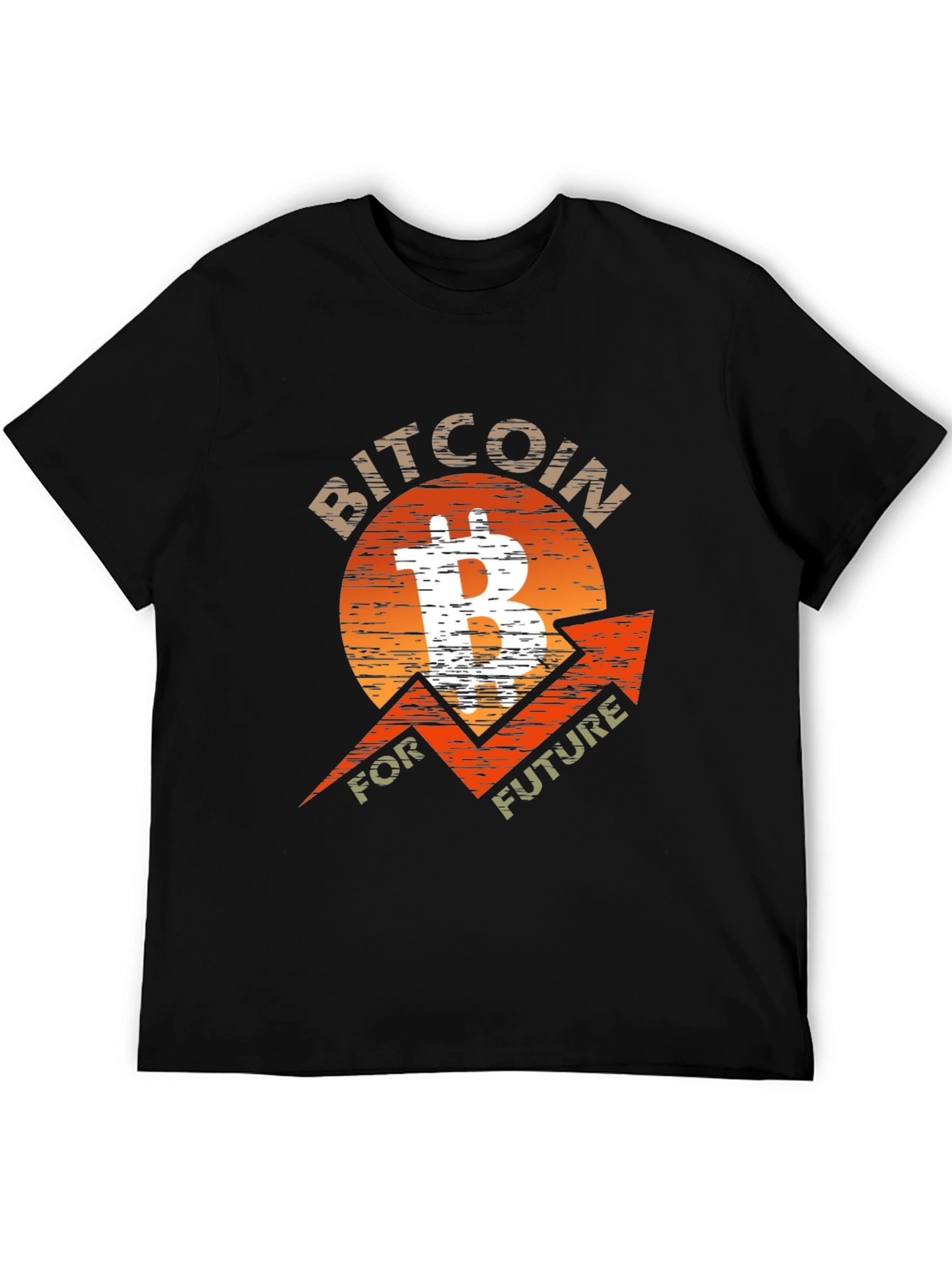 Black Bitcoin For Future Graphic Tee - Crypto T-Shirt view 5
